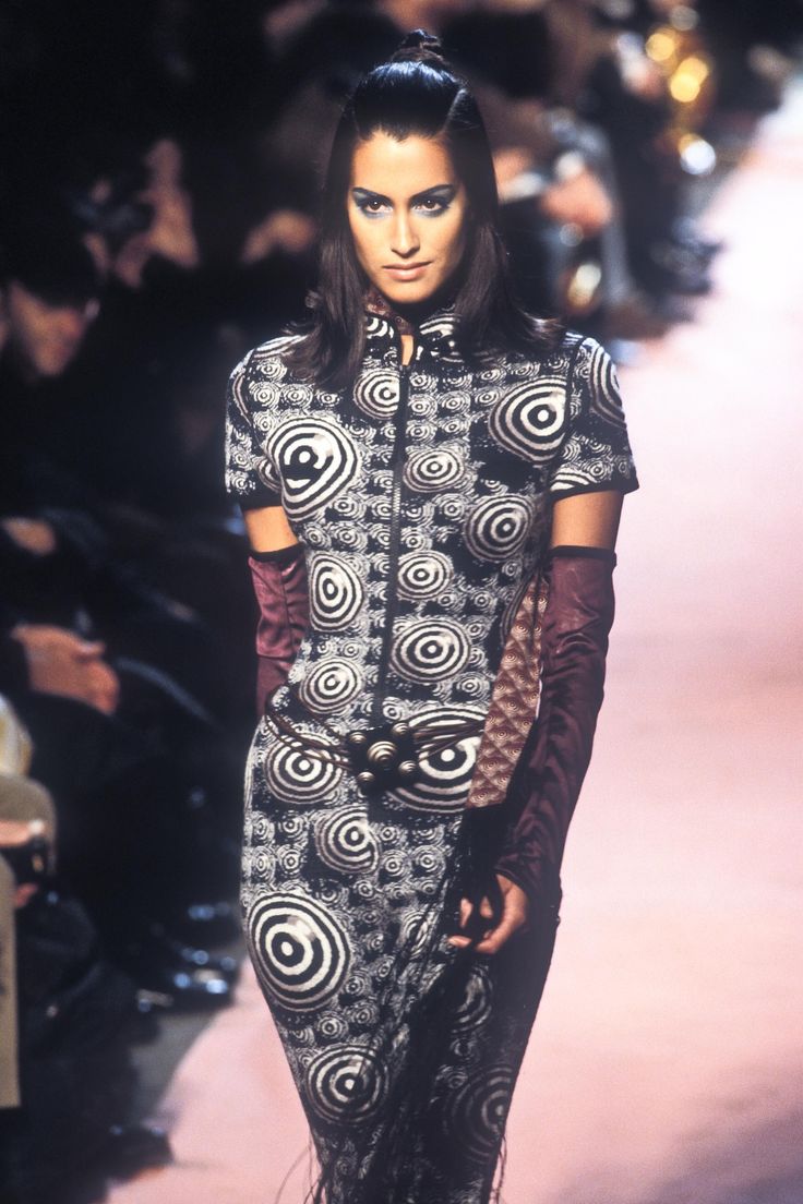 Vintage Jean Paul Gaultier JPG Cheongsam Mesh Dress (M)