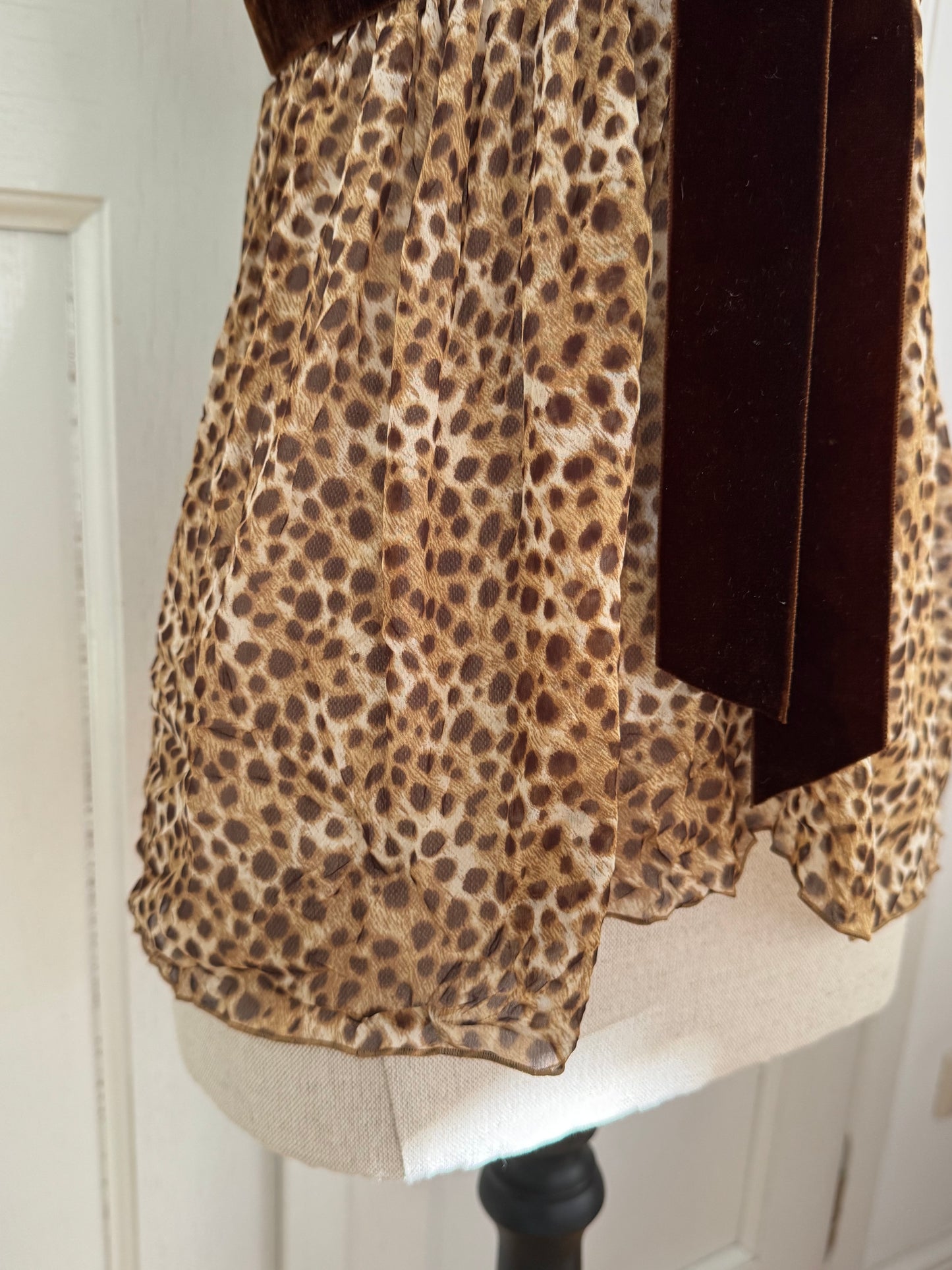 Valentino Vintage Animal Print Silk Top (IT 46 / XL)