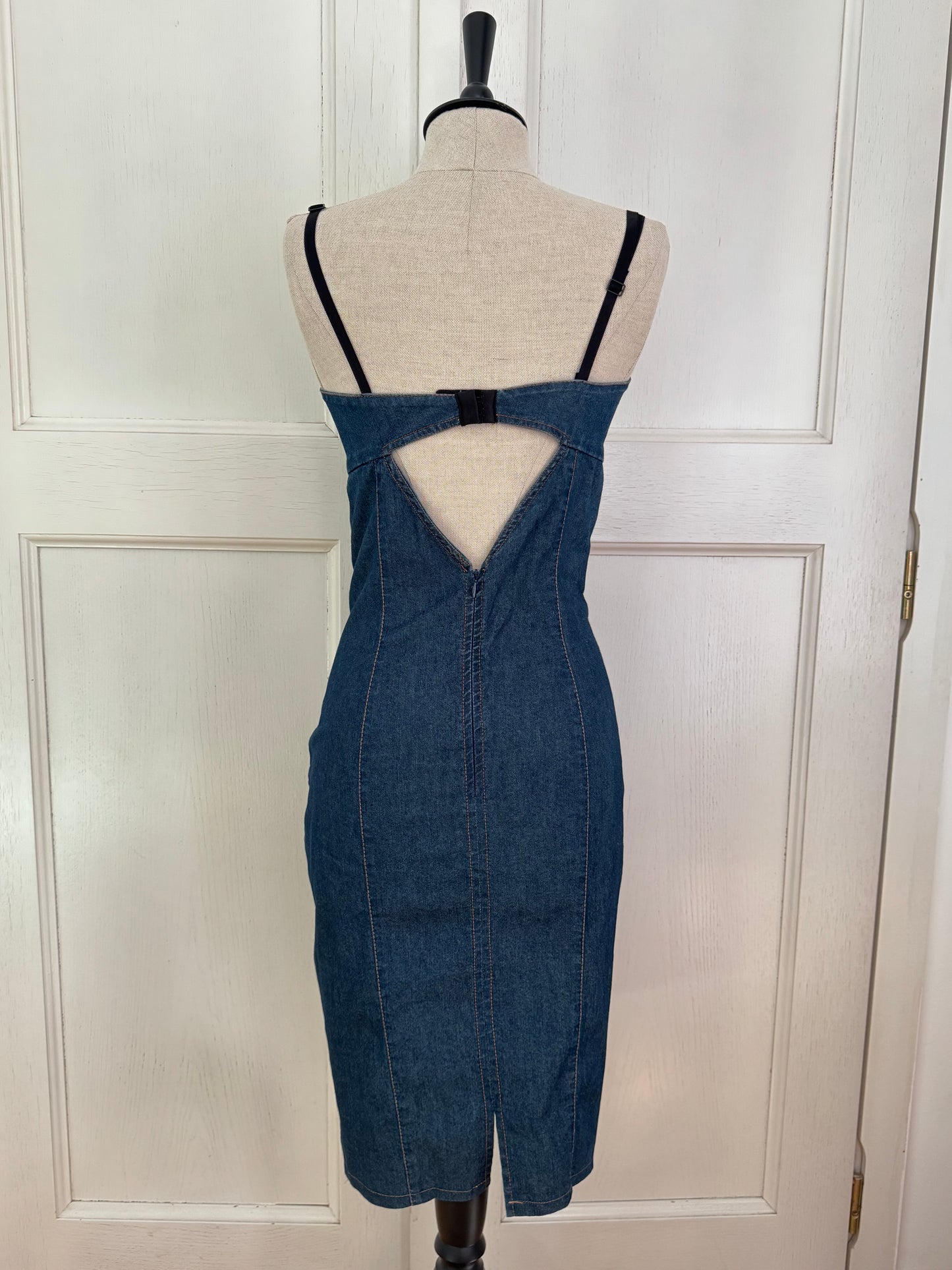 D&G Dolce Gabbana Vintage Denim Bustier Dress (M / IT 42)