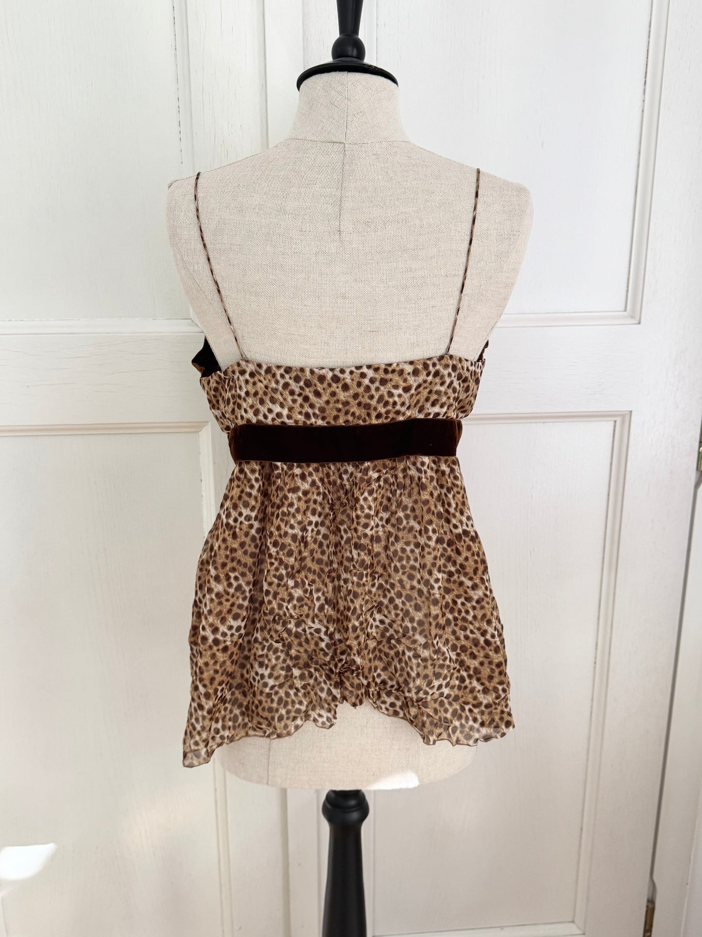 Valentino Vintage Animal Print Silk Top (IT 46 / XL)