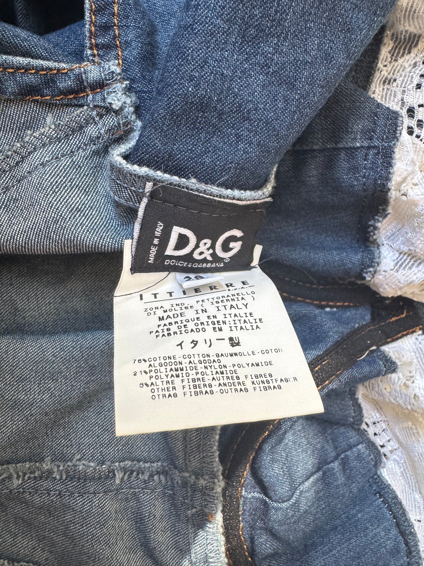 D&G Dolce Gabbana Vintage Denim Bustier Dress (M / IT 42)