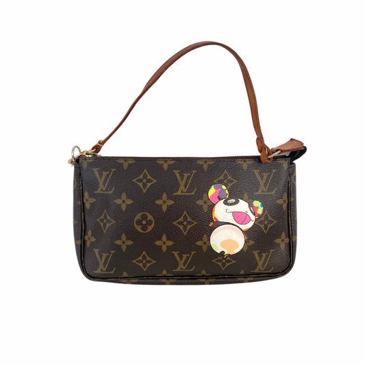 Louis Vuitton x Takashi Murakami vintage pochette Panda, LV vintage Panda pochette, Louis Vuitton Murakami Panda pochette, LV murakami panda bag, LV Murakami Panda handbag, Louis Vuitton preloved Murakami Panda pochette, Rare Louis Vuitton Murakami bag, Murakami Panda bag for Louis Vuitton vintage