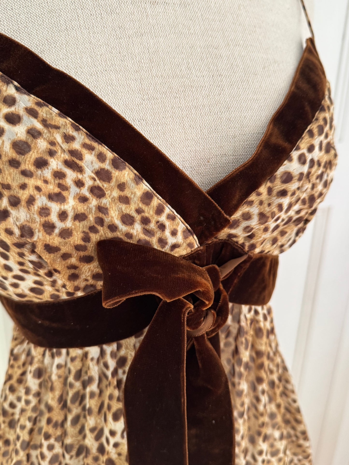 Valentino Vintage Animal Print Silk Top (IT 46 / XL)