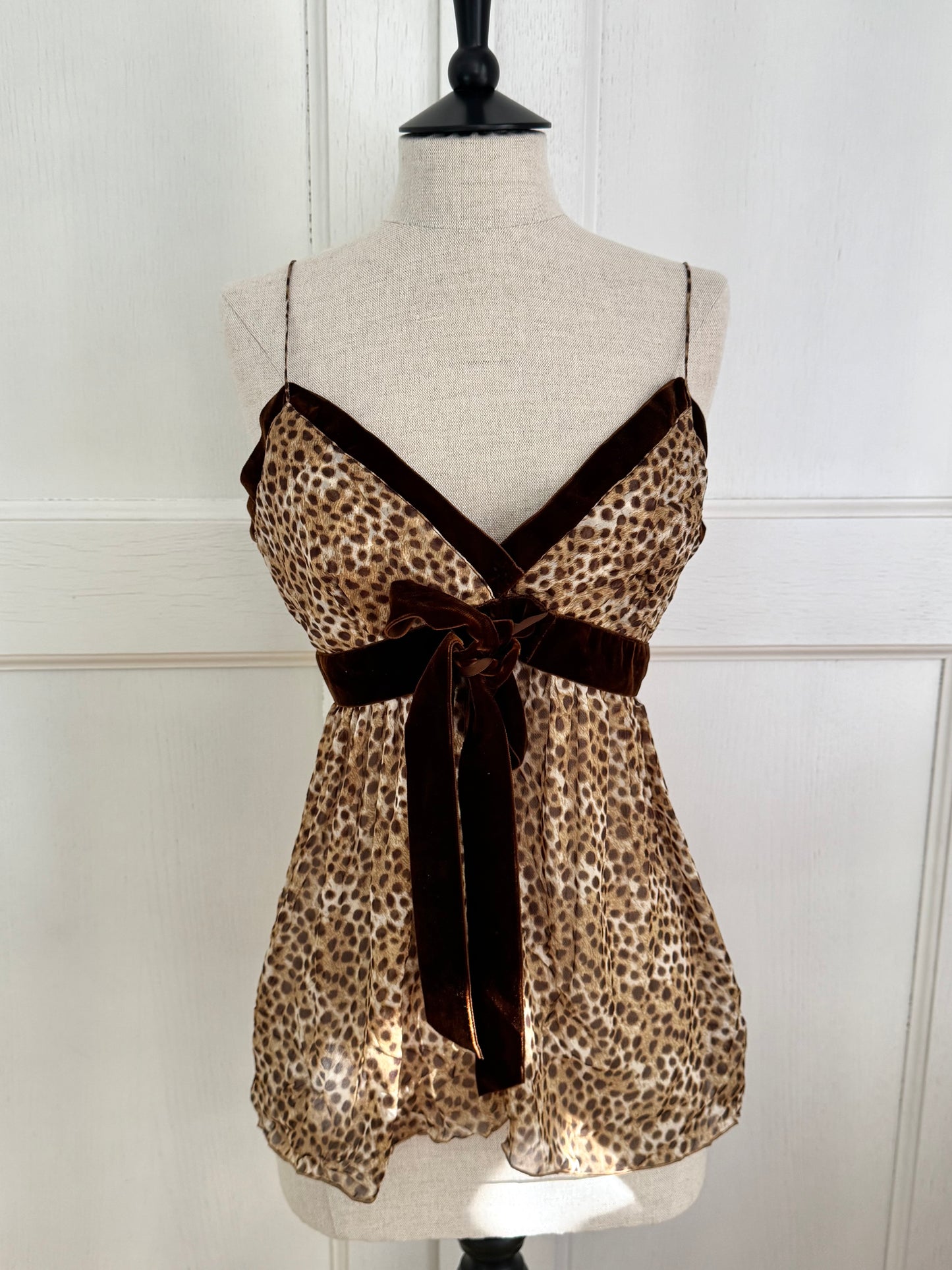 Valentino Vintage Animal Print Silk Top (IT 46 / XL)
