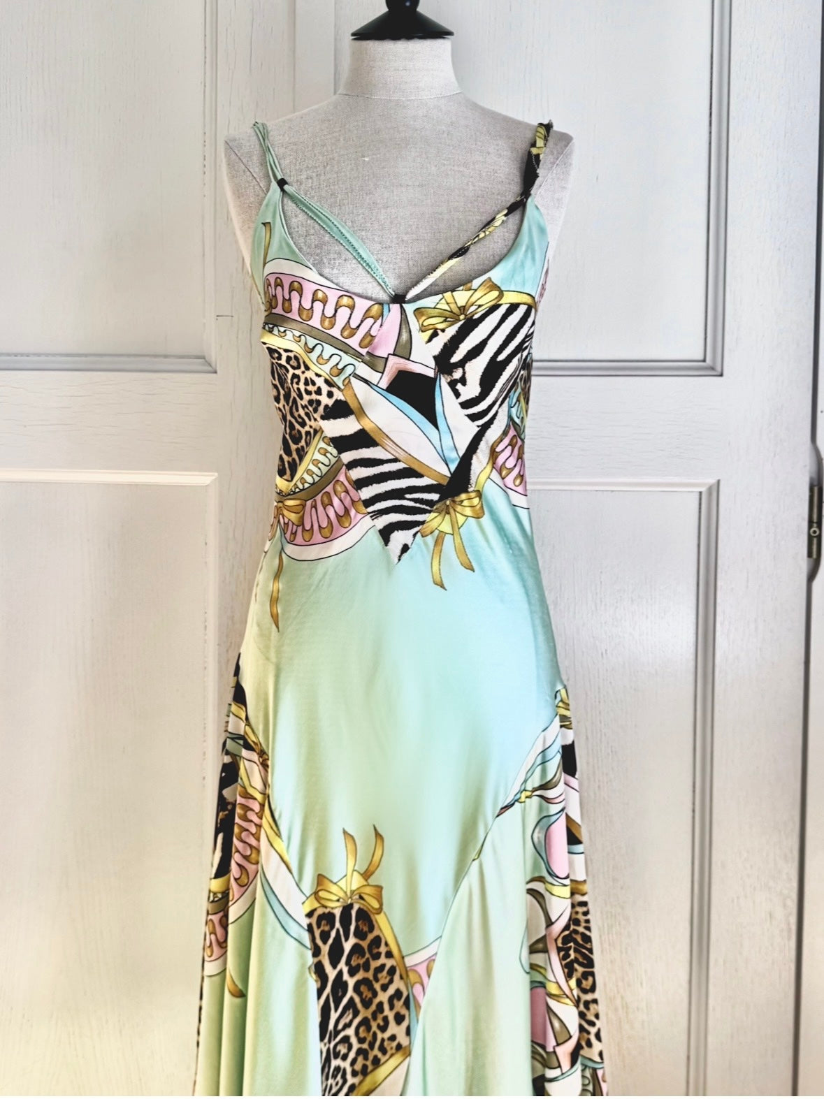 vintage cavalli dress RESERVED - Do. Not Buy - Roberto Knit  Tiger Stripe Tribal Print, Italy Vintage Cavalli dress price? :