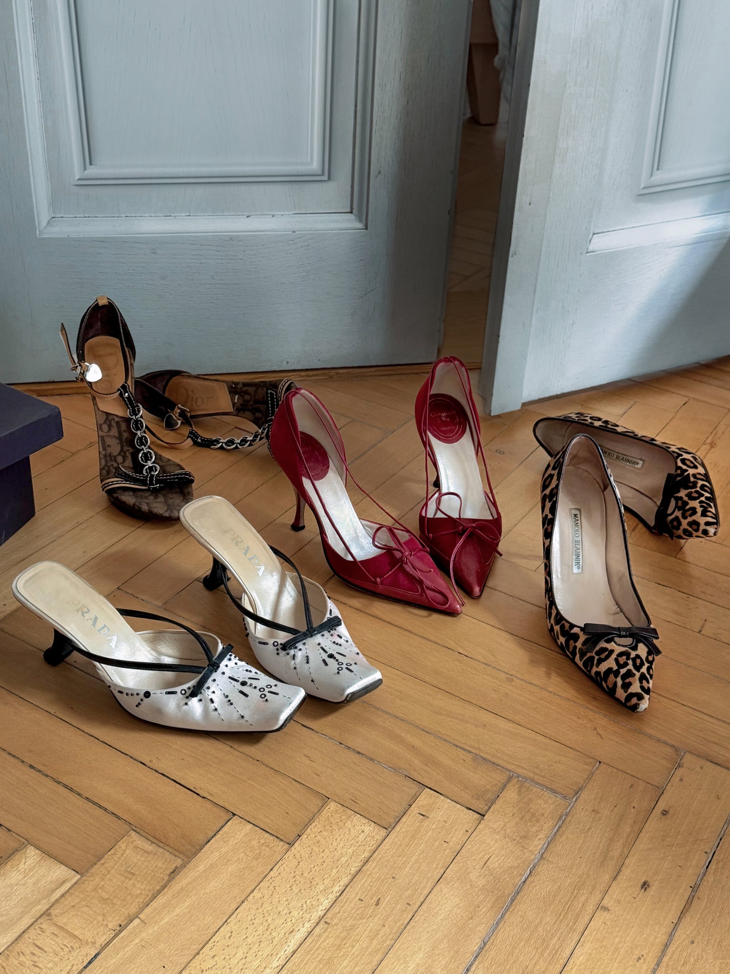 RARE Dior Burgundy 90s Bow Heels (EU 37)