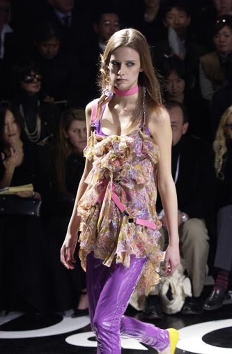 Dolce Gabbana D&G Silk F/W 2003 Red Floral Asymmetrical Dress (S-M)