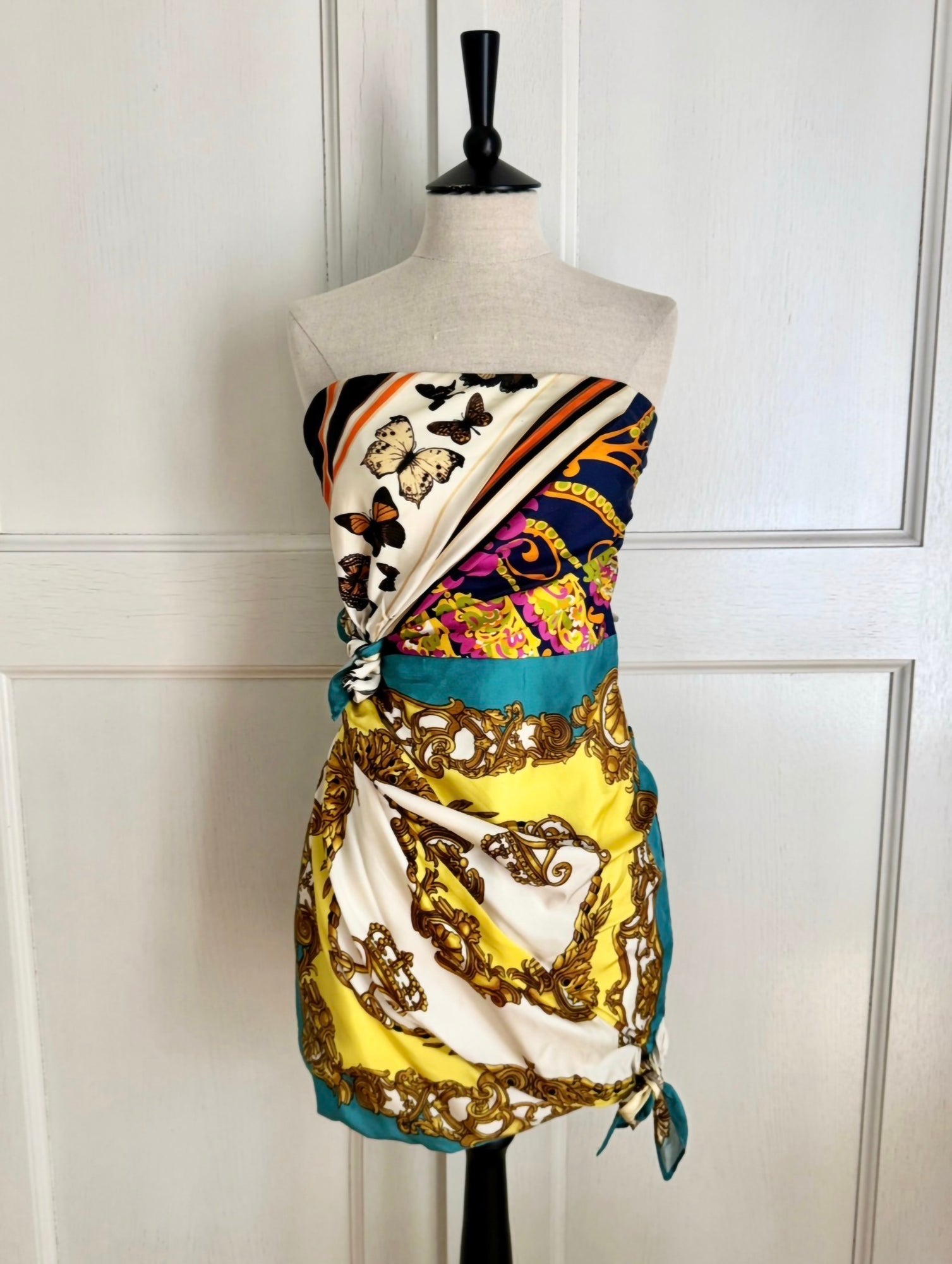 RUNWAY D&G 2012 Silk Print And Denim Dress (S / IT 38) – Ciao Kasia