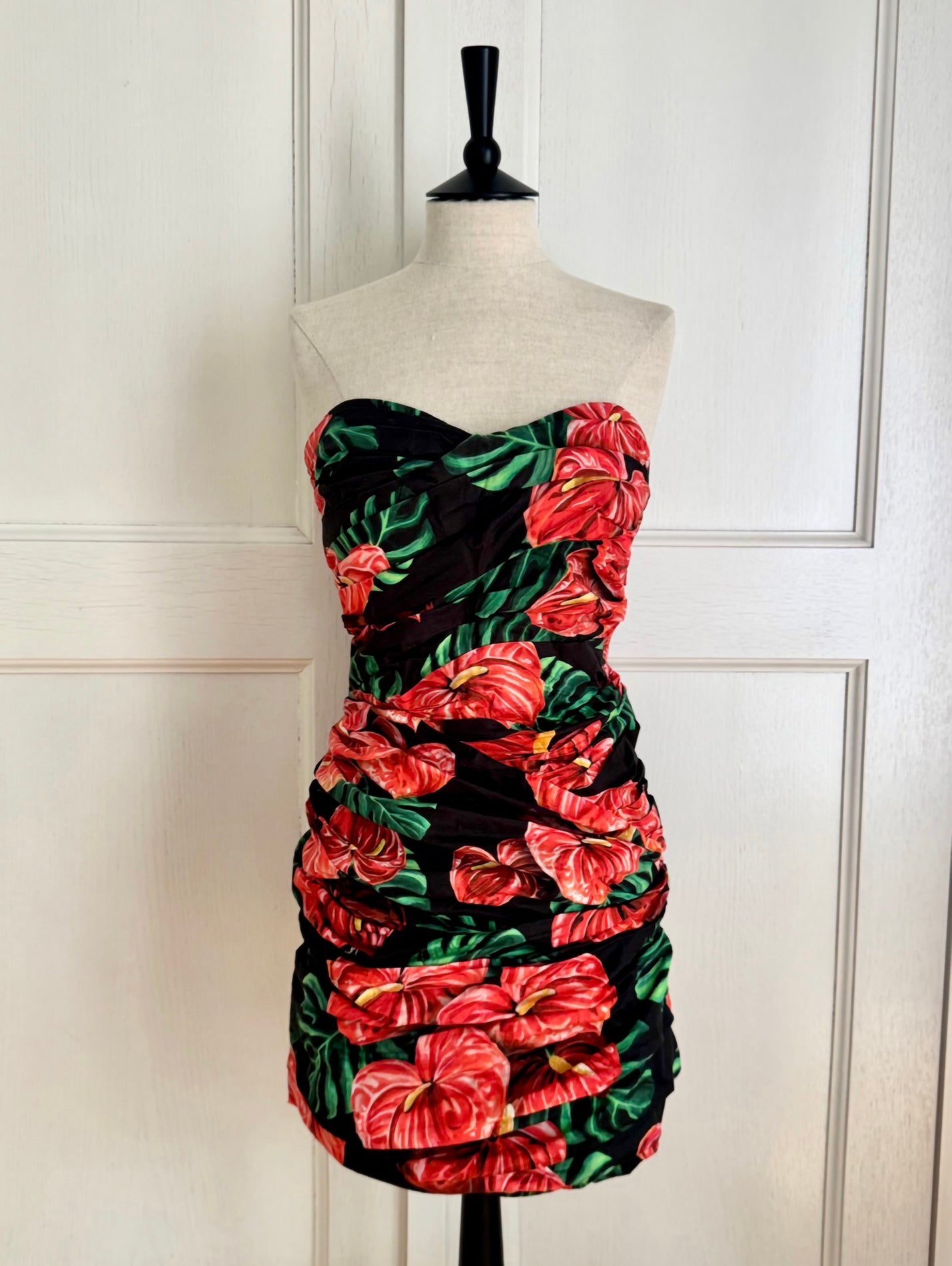 strapless open back dress RUNWAY Dolce Gabbana S/S 2020 Hibiscus Corset Dress (L / IT 44) – Ciao Kasia