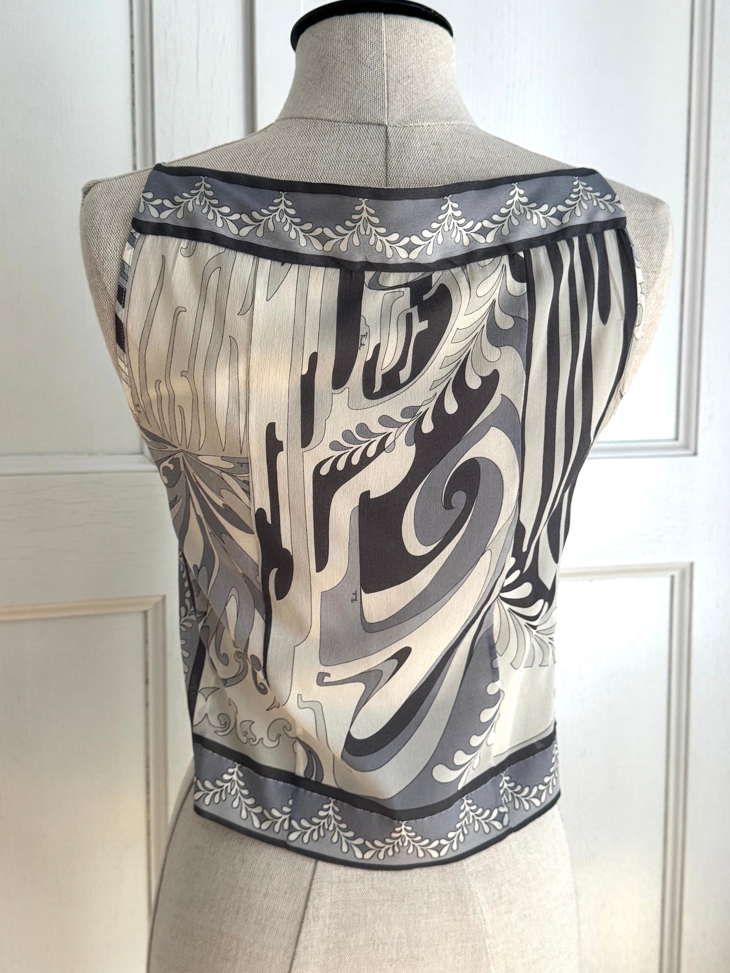Pucci Vintage Grey Crop Top (S)