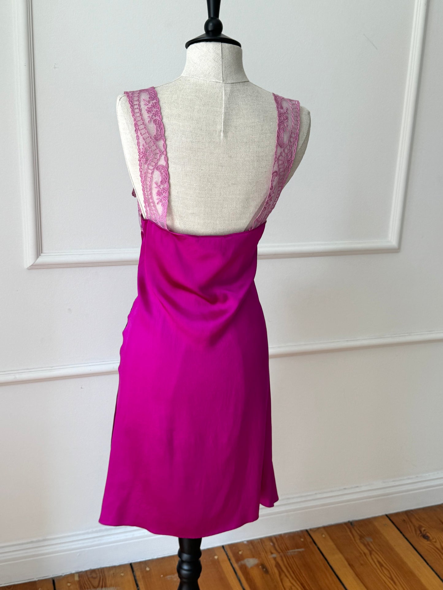Vintage Blumarine Blugirl Spring / Summer 1999 Butterfly Fuchsia RUNWAY Dress (S)