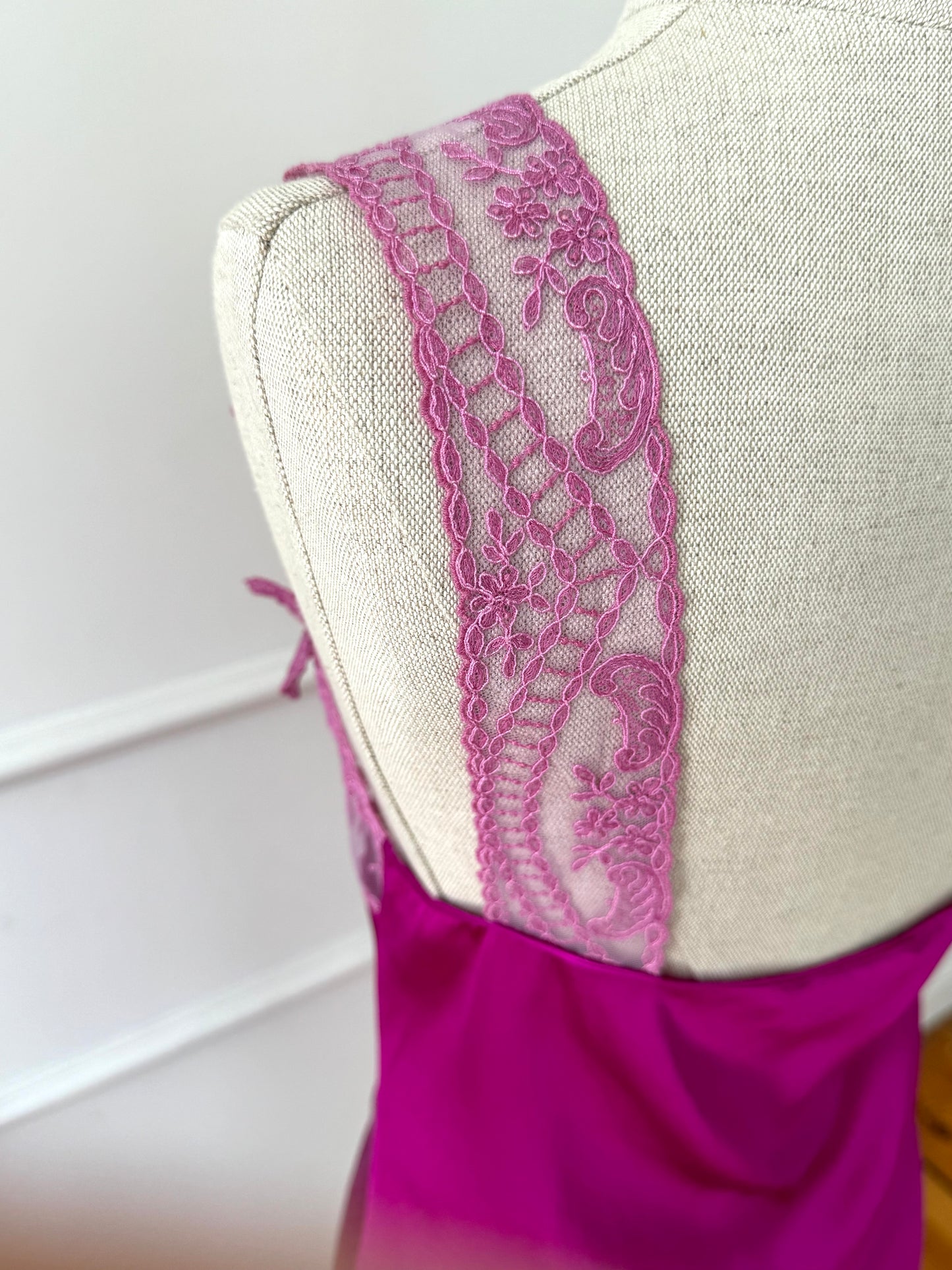 Vintage Blumarine Blugirl Spring / Summer 1999 Butterfly Fuchsia RUNWAY Dress (S)