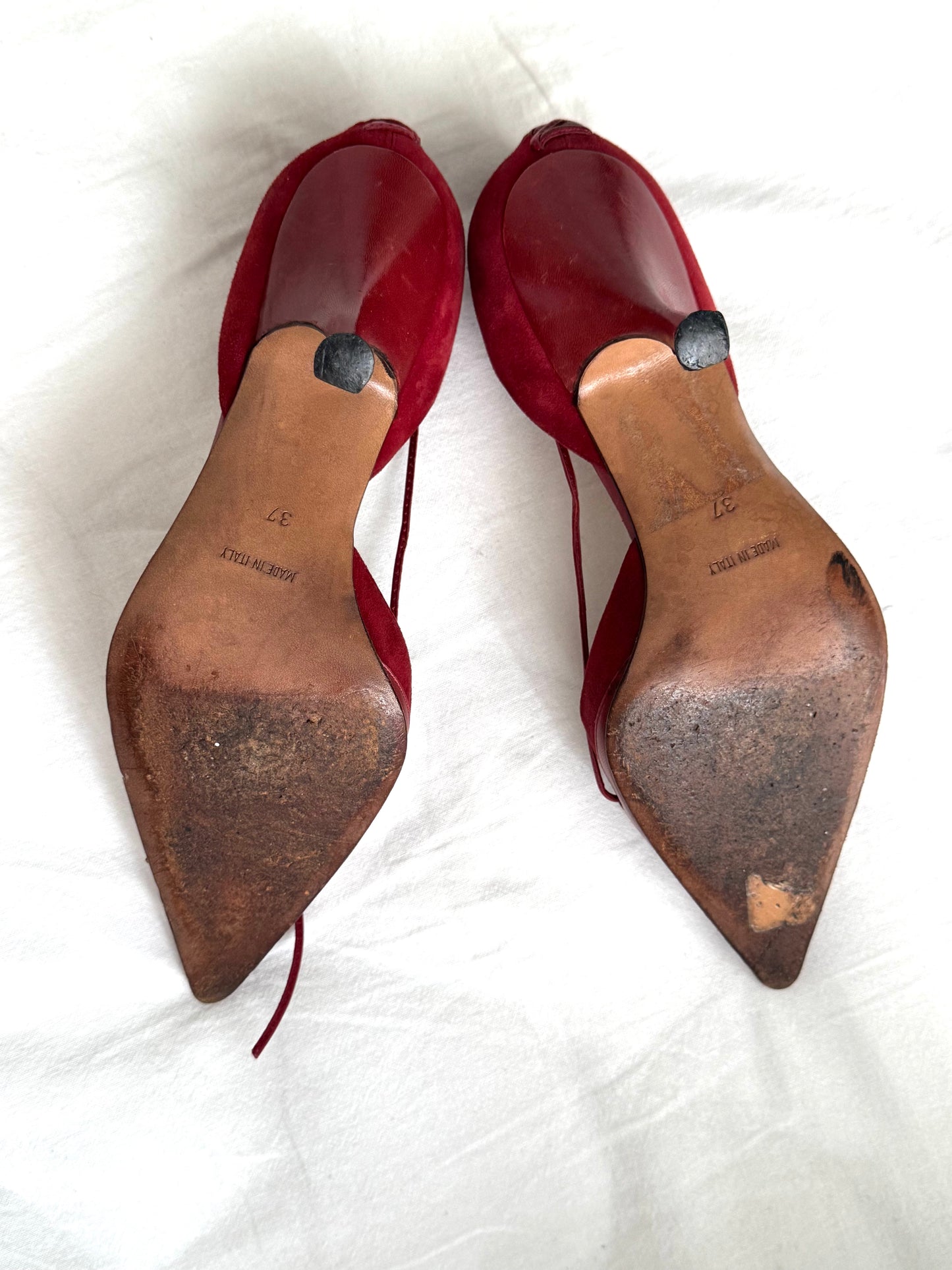 RARE Dior Burgundy 90s Bow Heels (EU 37)