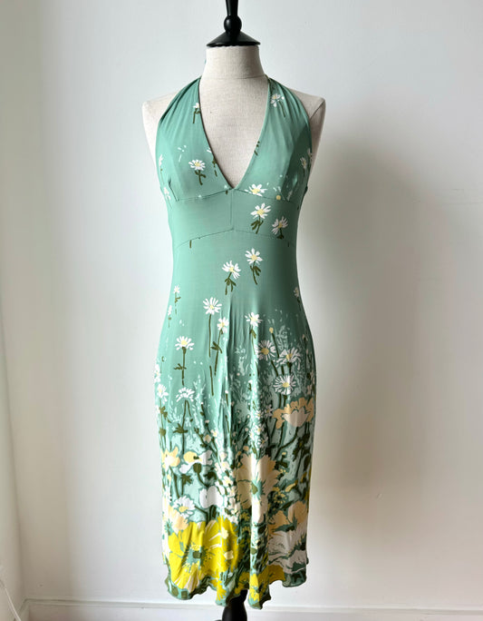 Valentino Floral Halter Midi Dress (S)