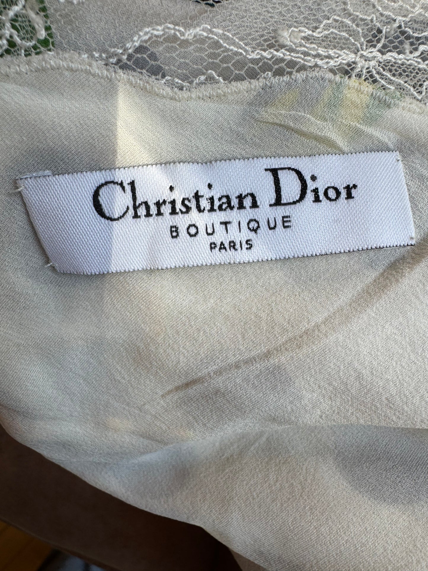 ICONIC Christian Dior Silk Floral Polka Dot Top 2003 S/S (S-M)