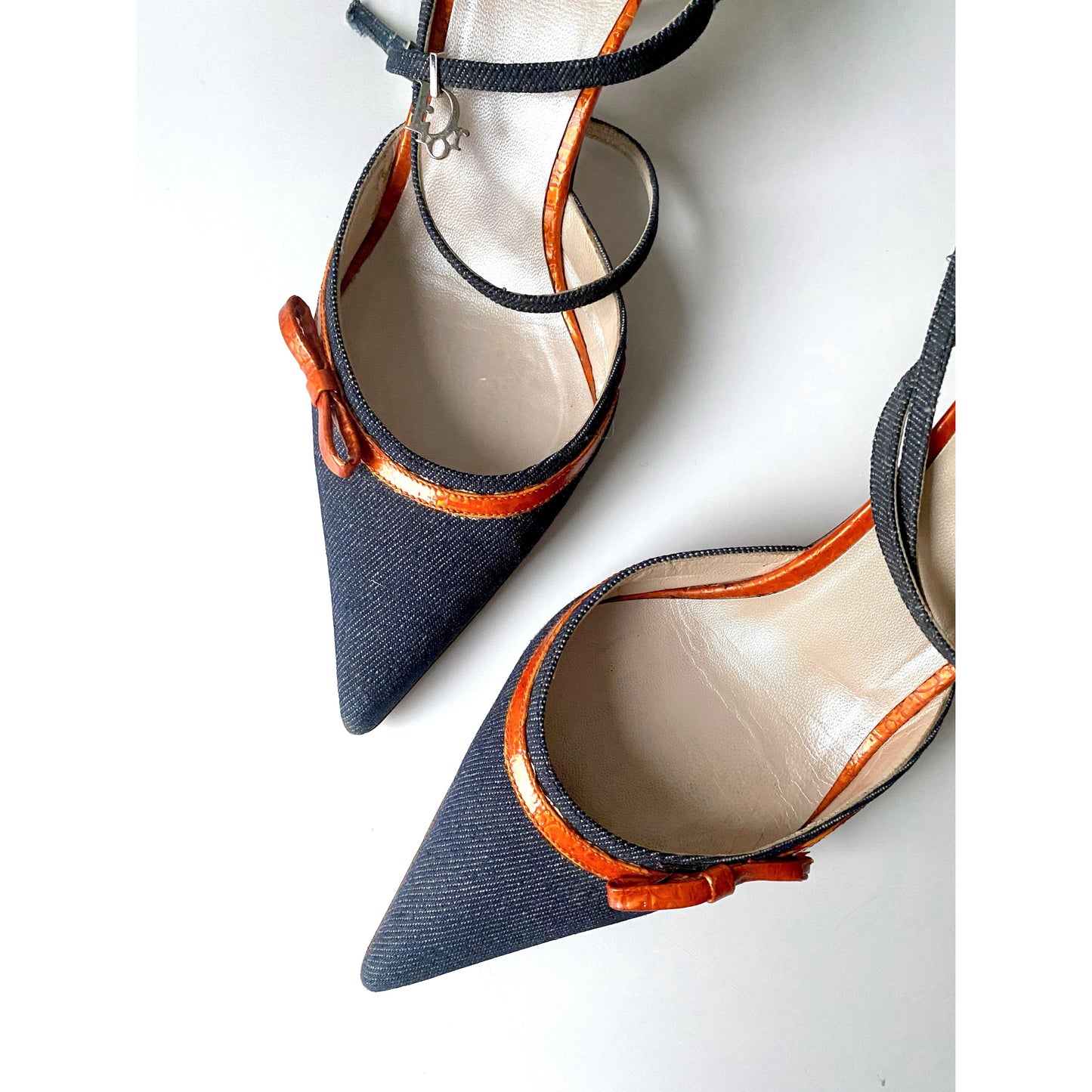 Vintage Dior Denim Kitten Heels (EU 37,5)