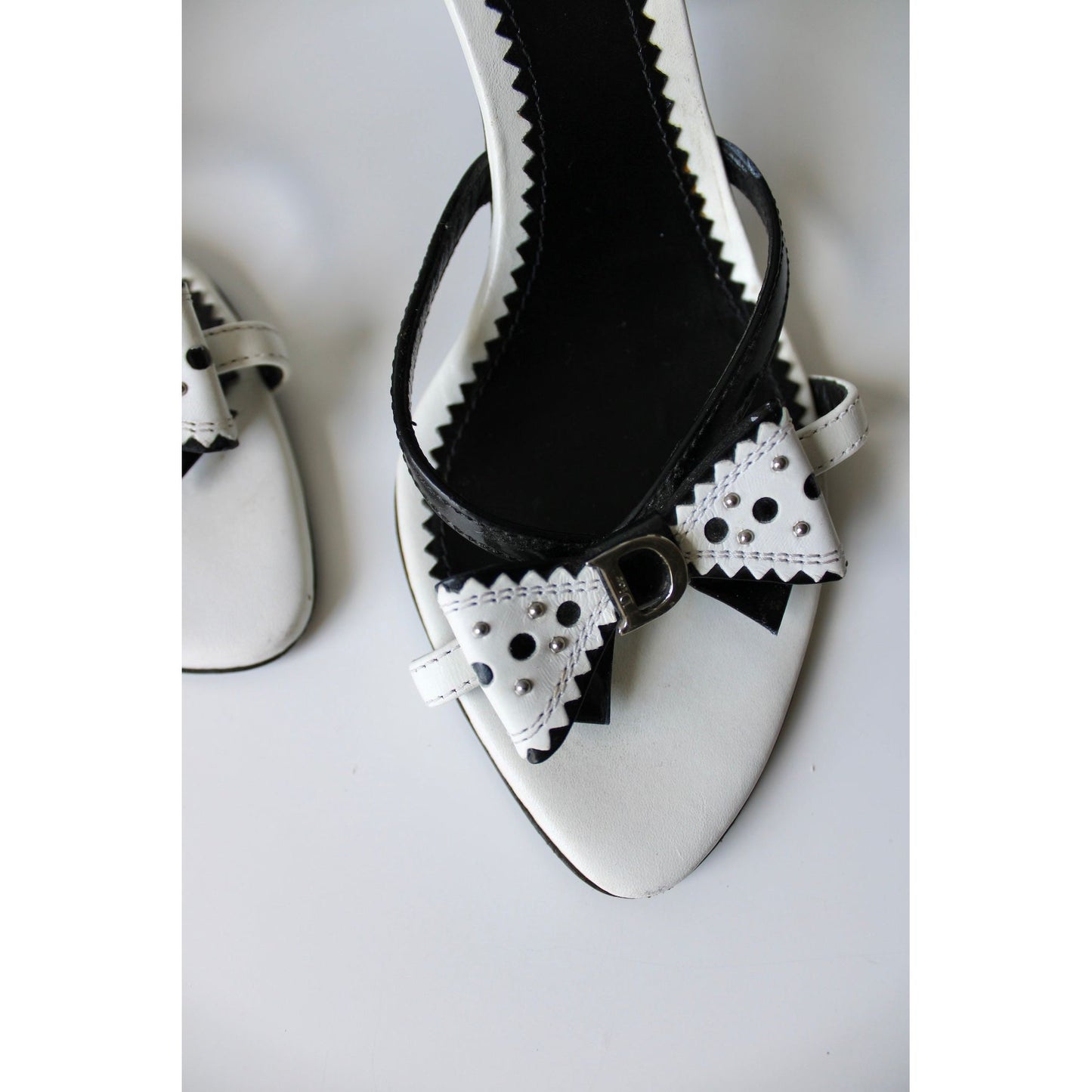 Vintage Dior Ribbon Bow Tie Mules (EU 36)