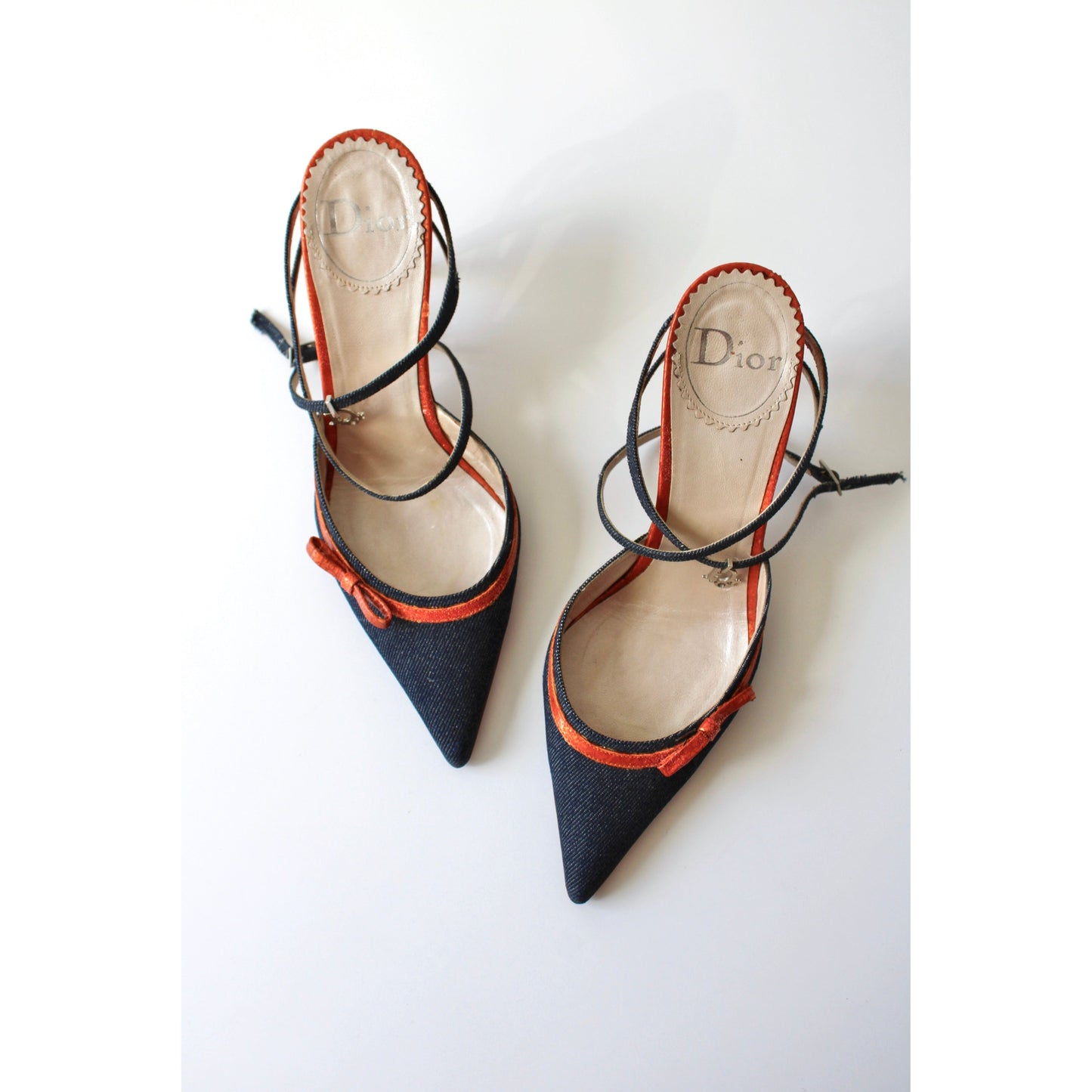 Vintage Dior Denim Kitten Heels (EU 37,5)