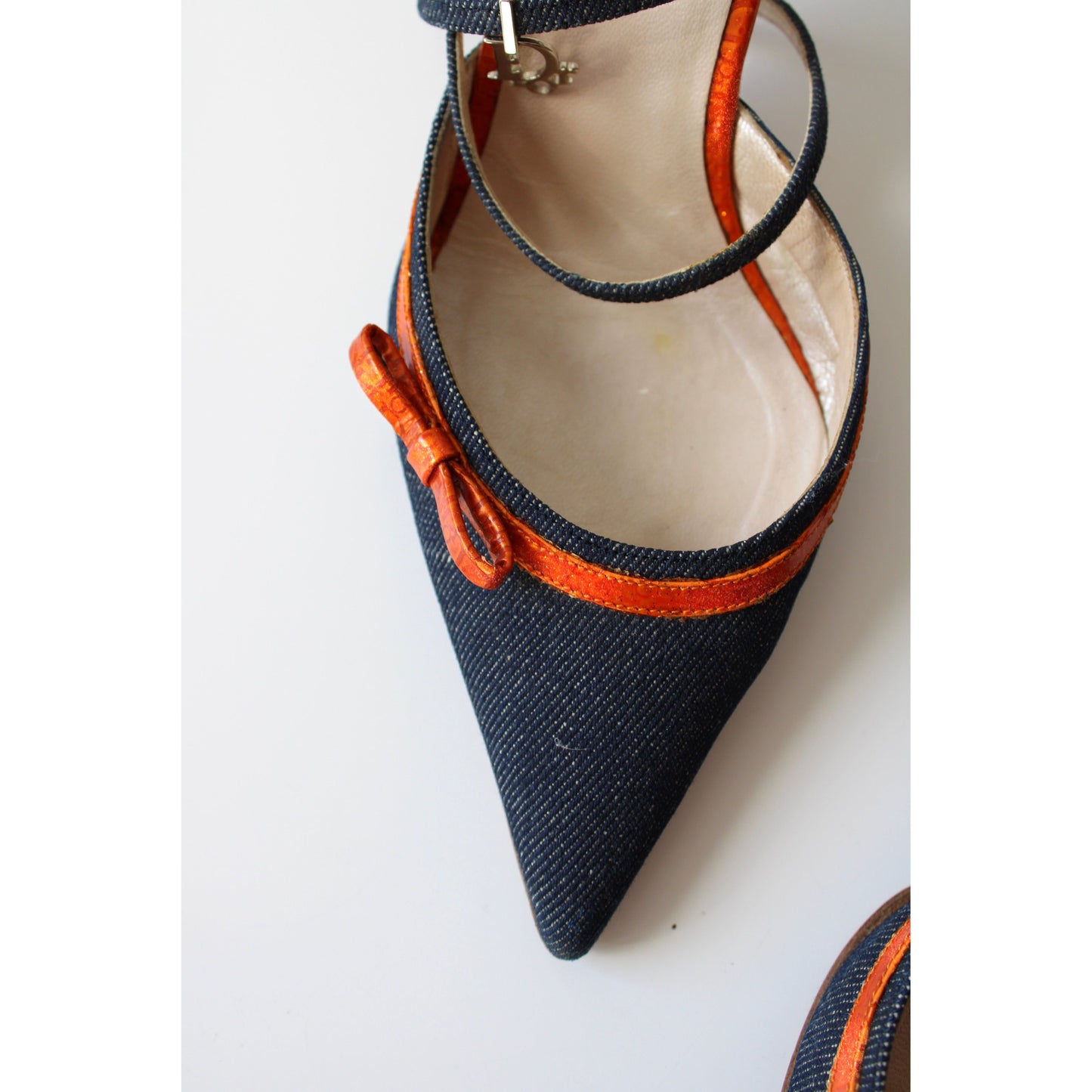 Vintage Dior Denim Kitten Heels (EU 37,5)