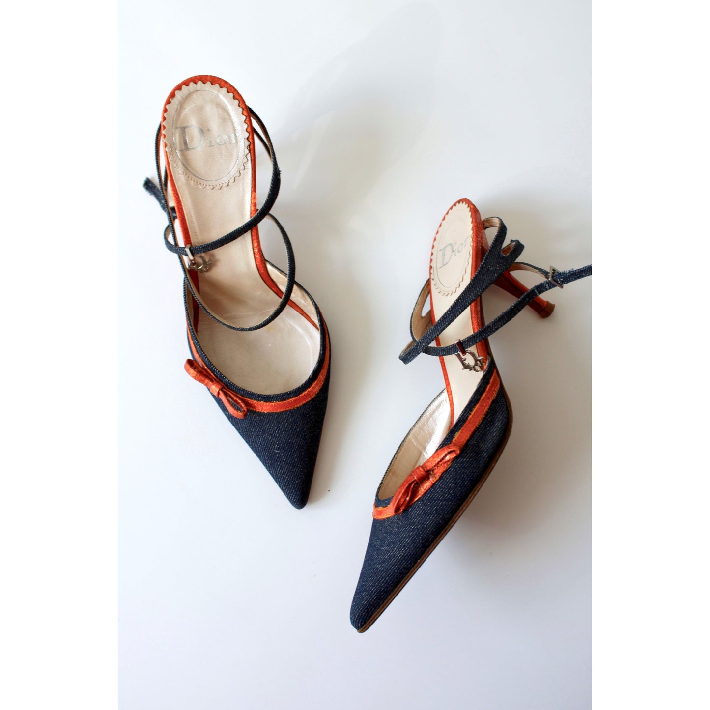 Vintage Dior Denim Kitten Heels (EU 37,5)