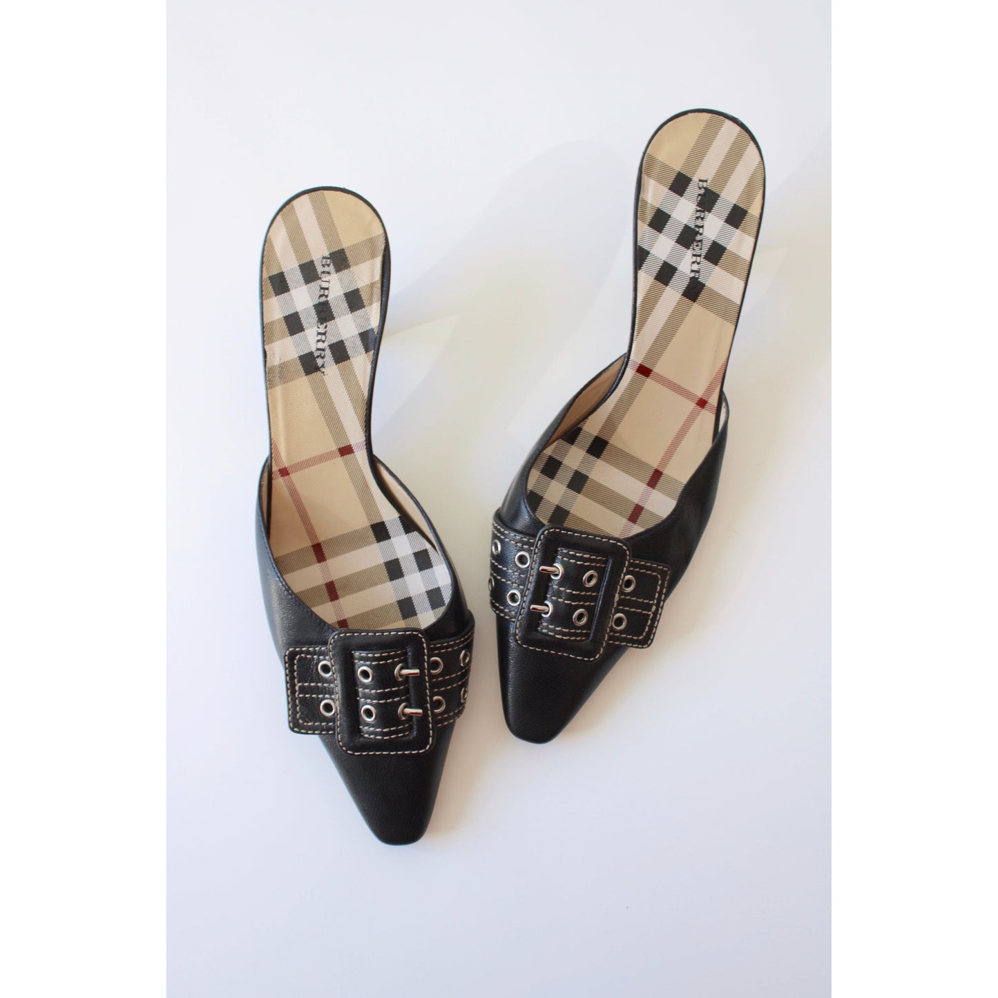 Vintage Burberry Nova Check Mules (EU 38,5 / US 7,5)