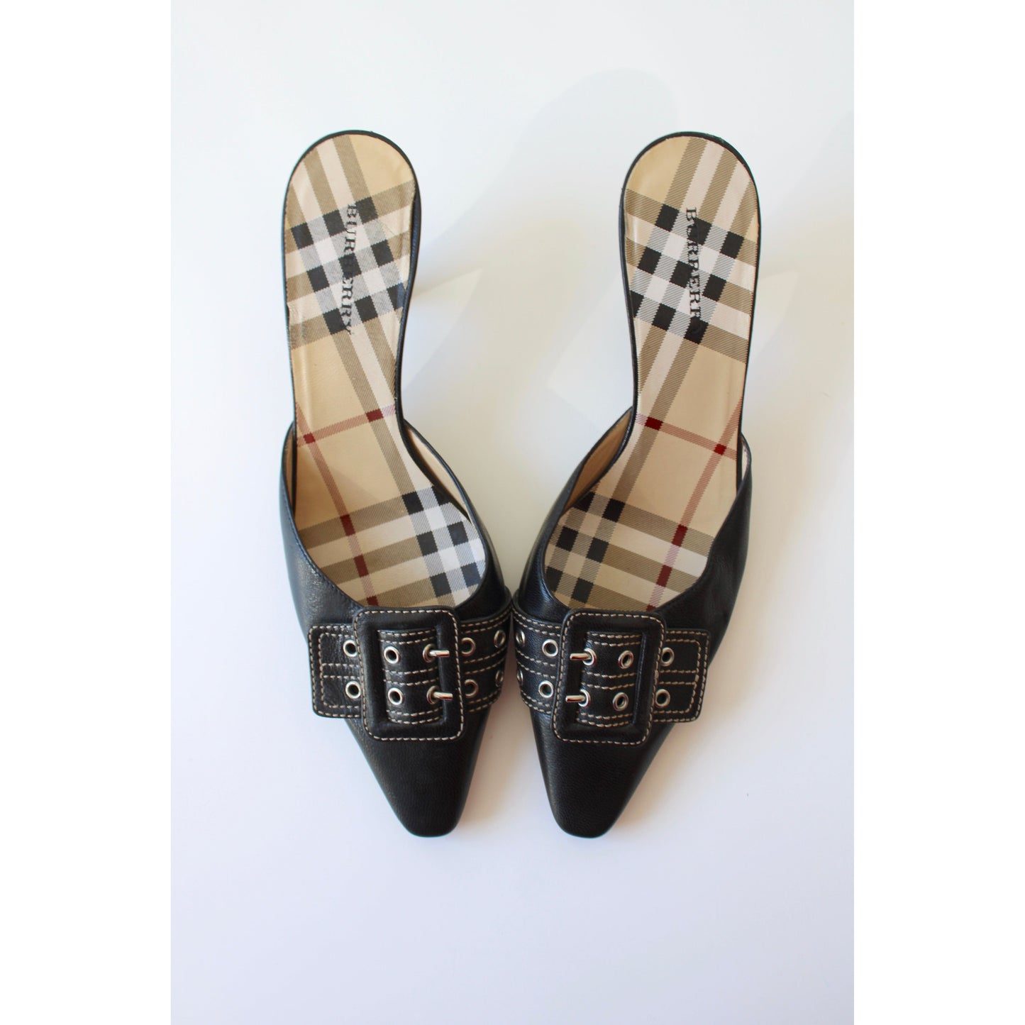 Vintage Burberry Nova Check Mules (EU 38,5 / US 7,5)