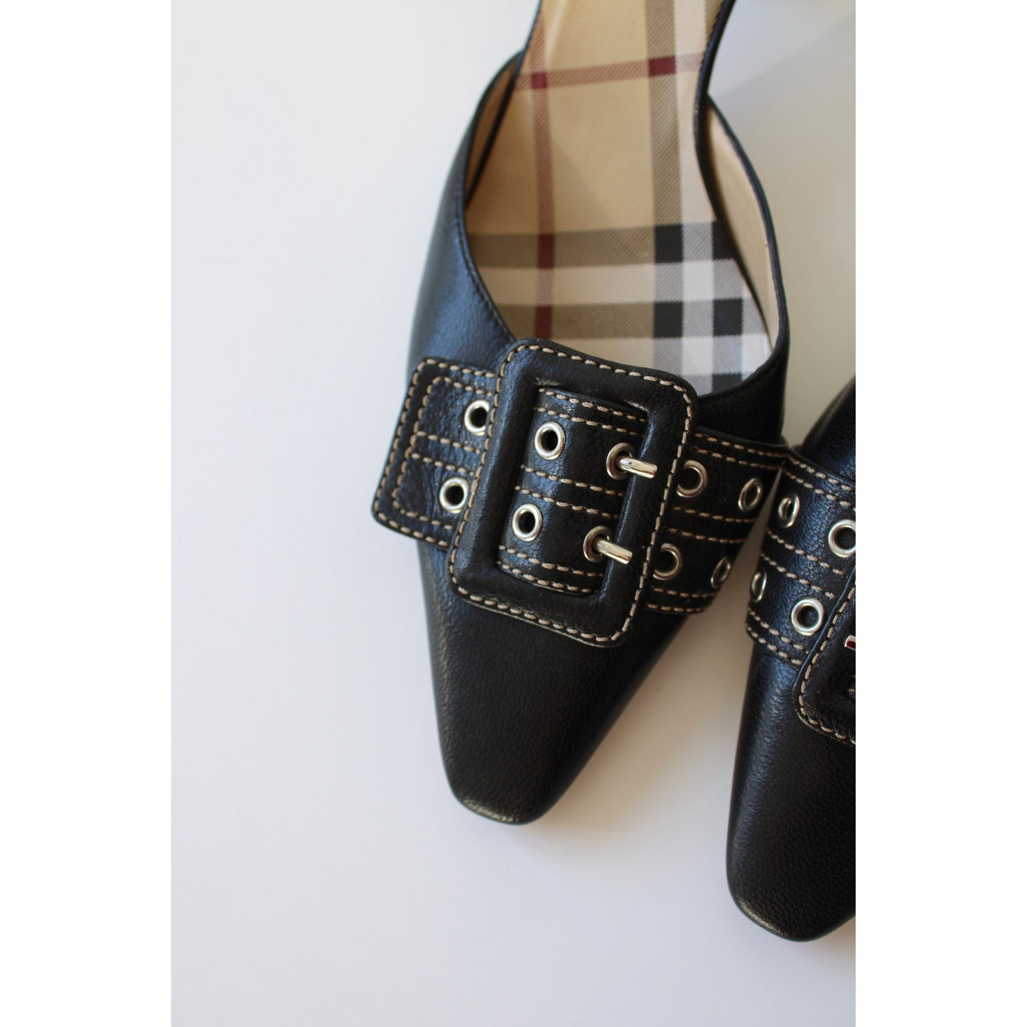 Vintage Burberry Nova Check Mules (EU 38,5 / US 7,5)