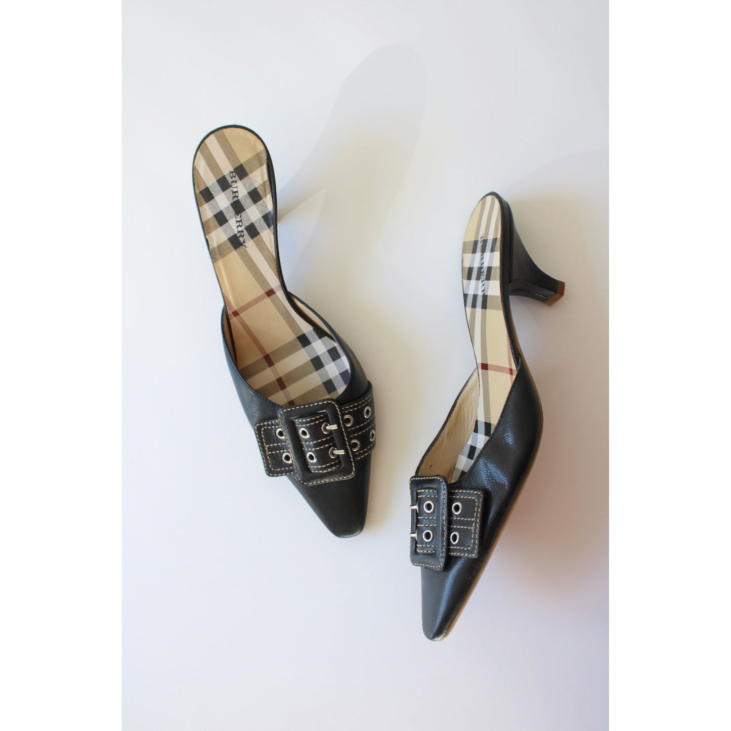 Vintage Burberry Nova Check Mules (EU 38,5 / US 7,5)