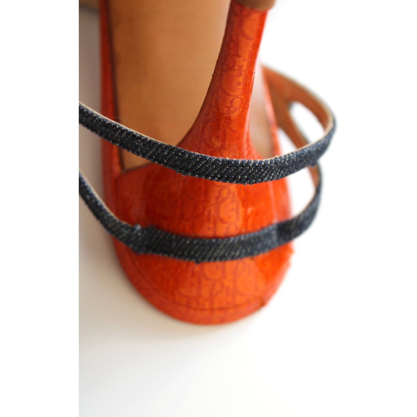 Vintage Dior Denim Kitten Heels (EU 37,5)