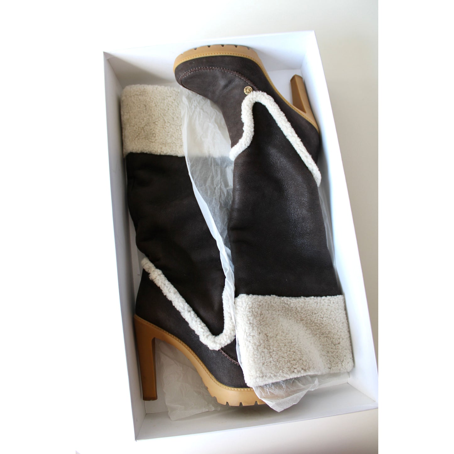 Dior Leather and Shearling Boots (EU 40)