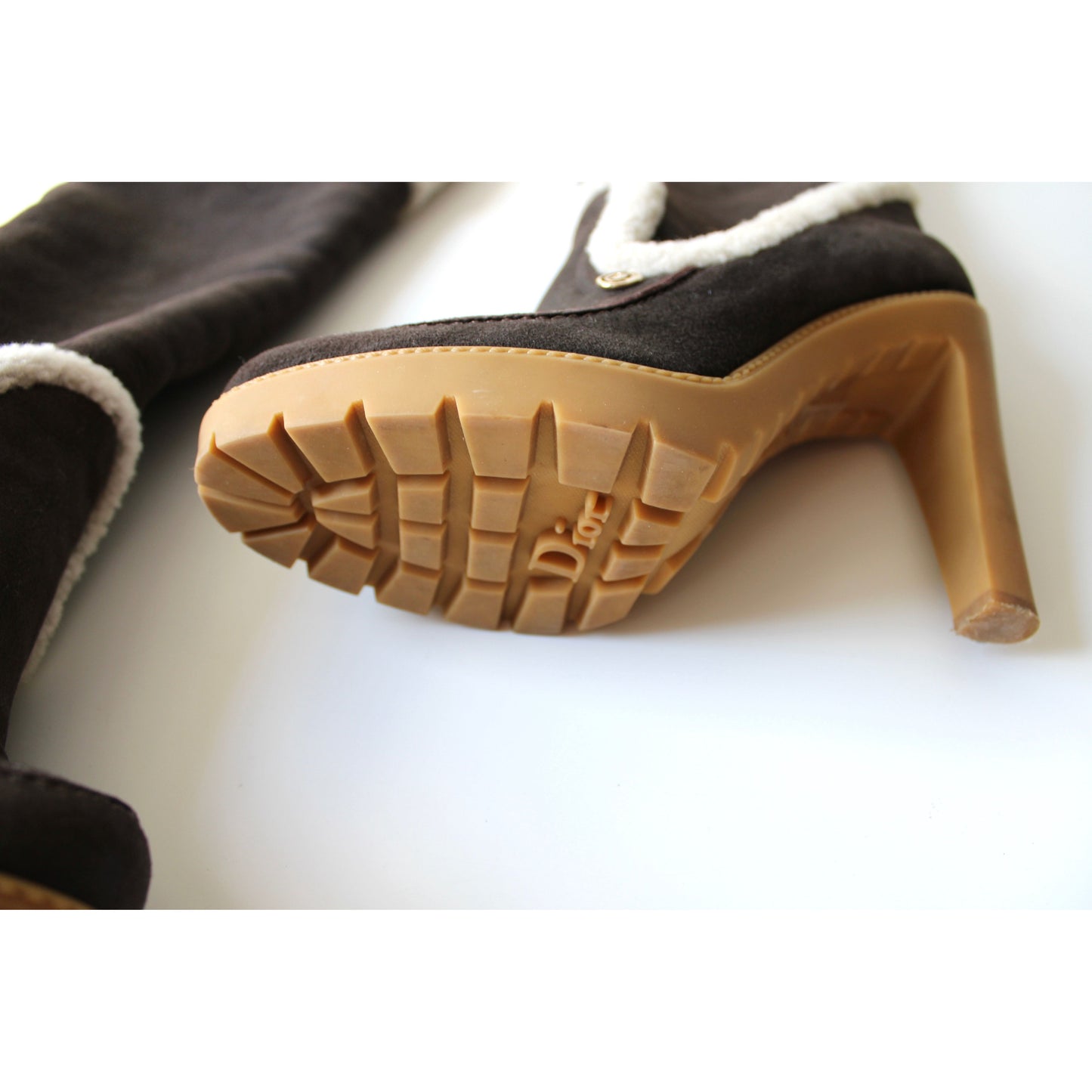 Dior Leather and Shearling Boots (EU 40)