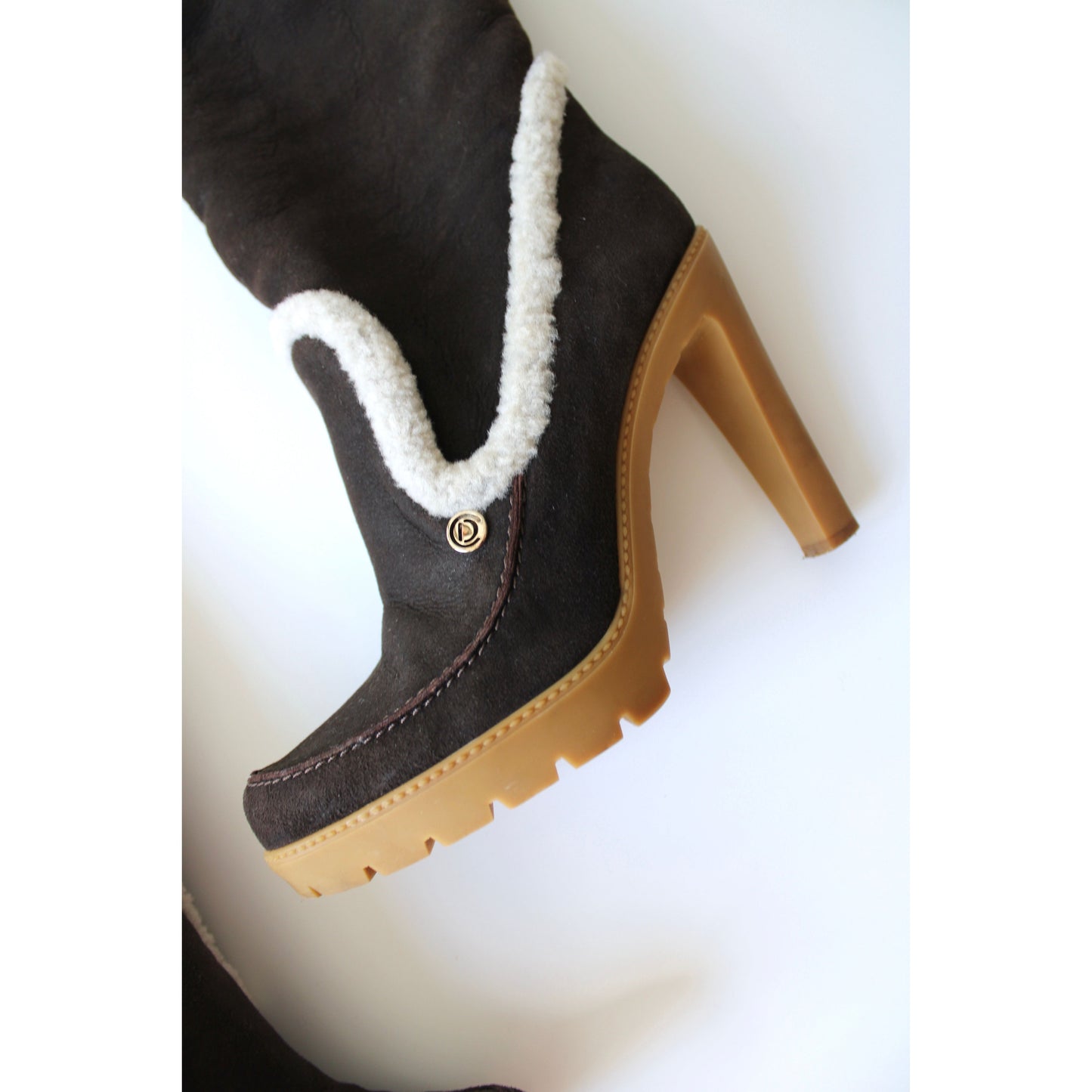 Dior Leather and Shearling Boots (EU 40)