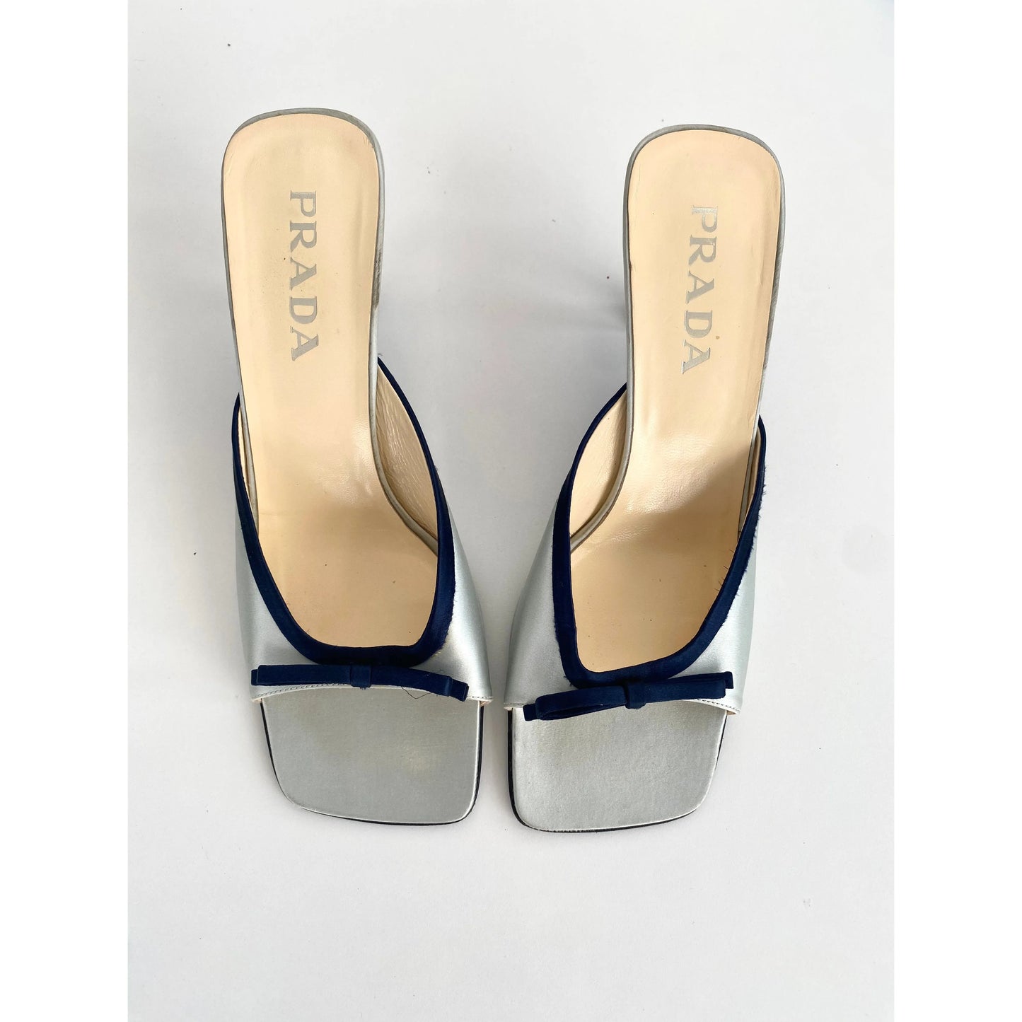 Prada Satin Bow Heels / Mules with Ribbon (EU 40)