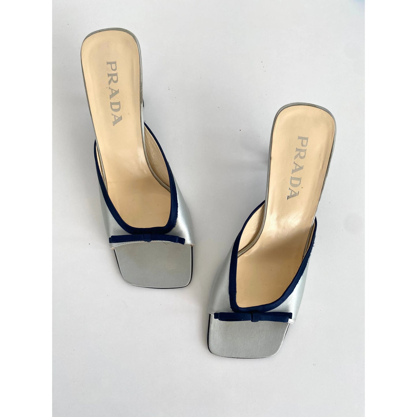 Prada Satin Bow Heels / Mules with Ribbon (EU 40)
