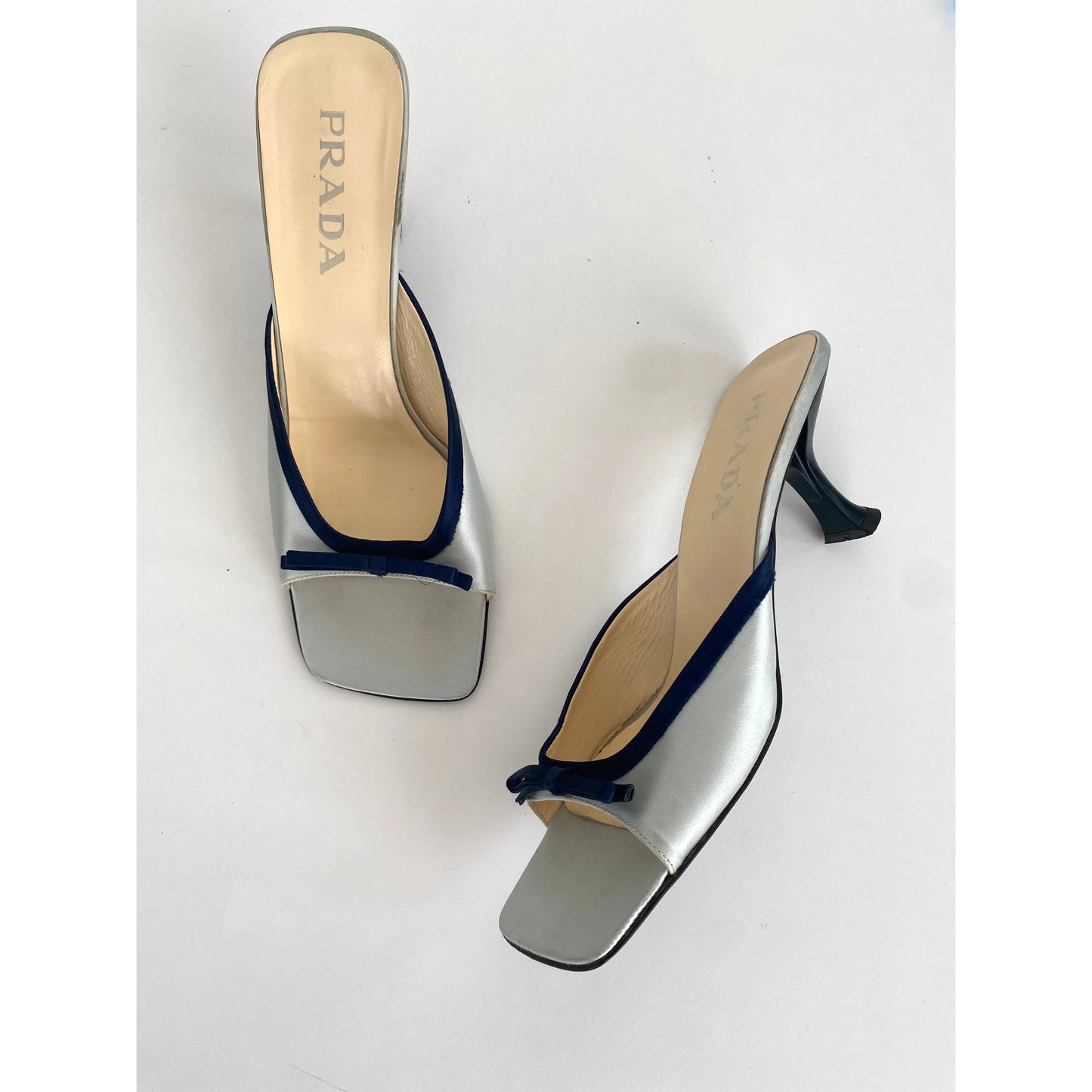 Prada Satin Bow Heels / Mules with Ribbon (EU 40)