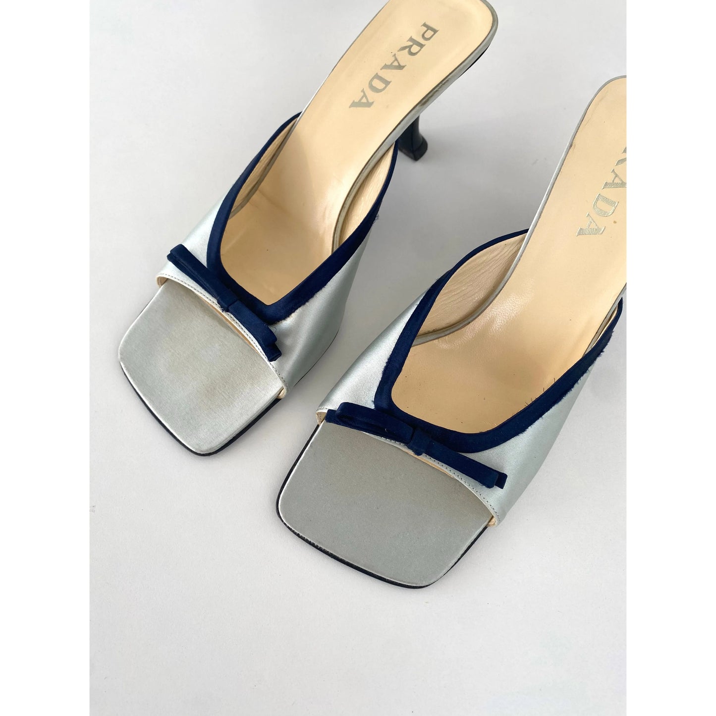 Prada Satin Bow Heels / Mules with Ribbon (EU 40)