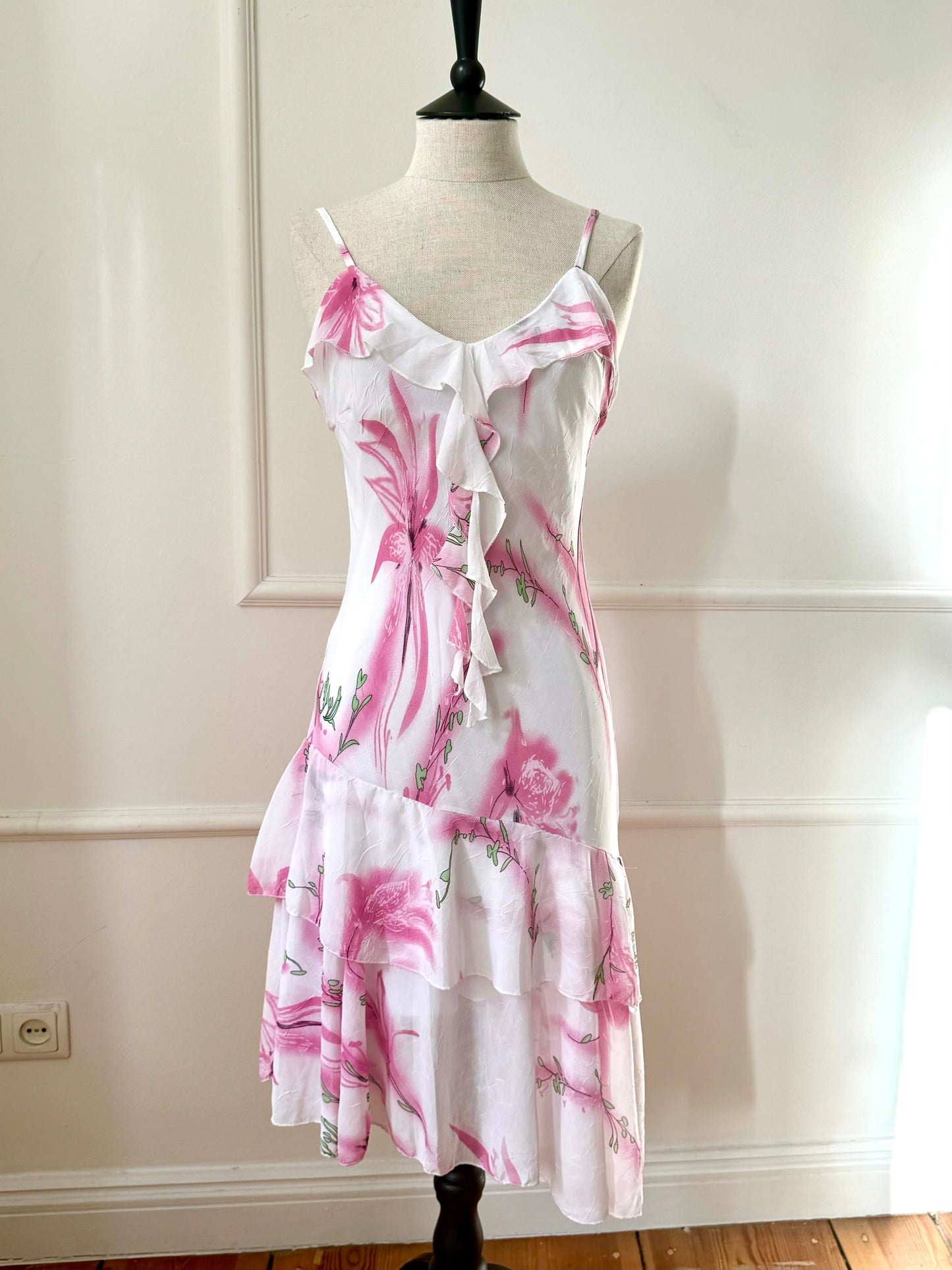 Vintage Y2K Orchid Ruffled Dress (FR 36 / S / US 4)