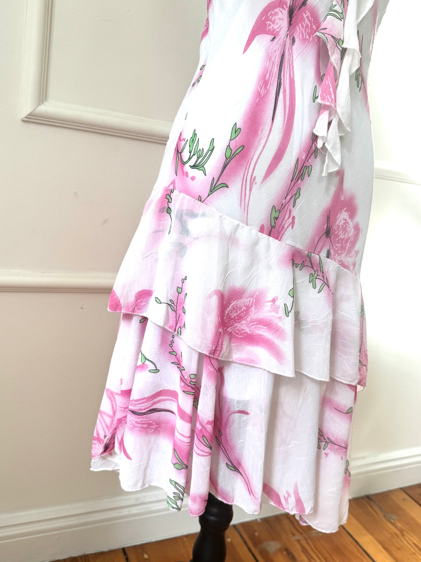 Vintage Y2K Orchid Ruffled Dress (FR 36 / S / US 4)