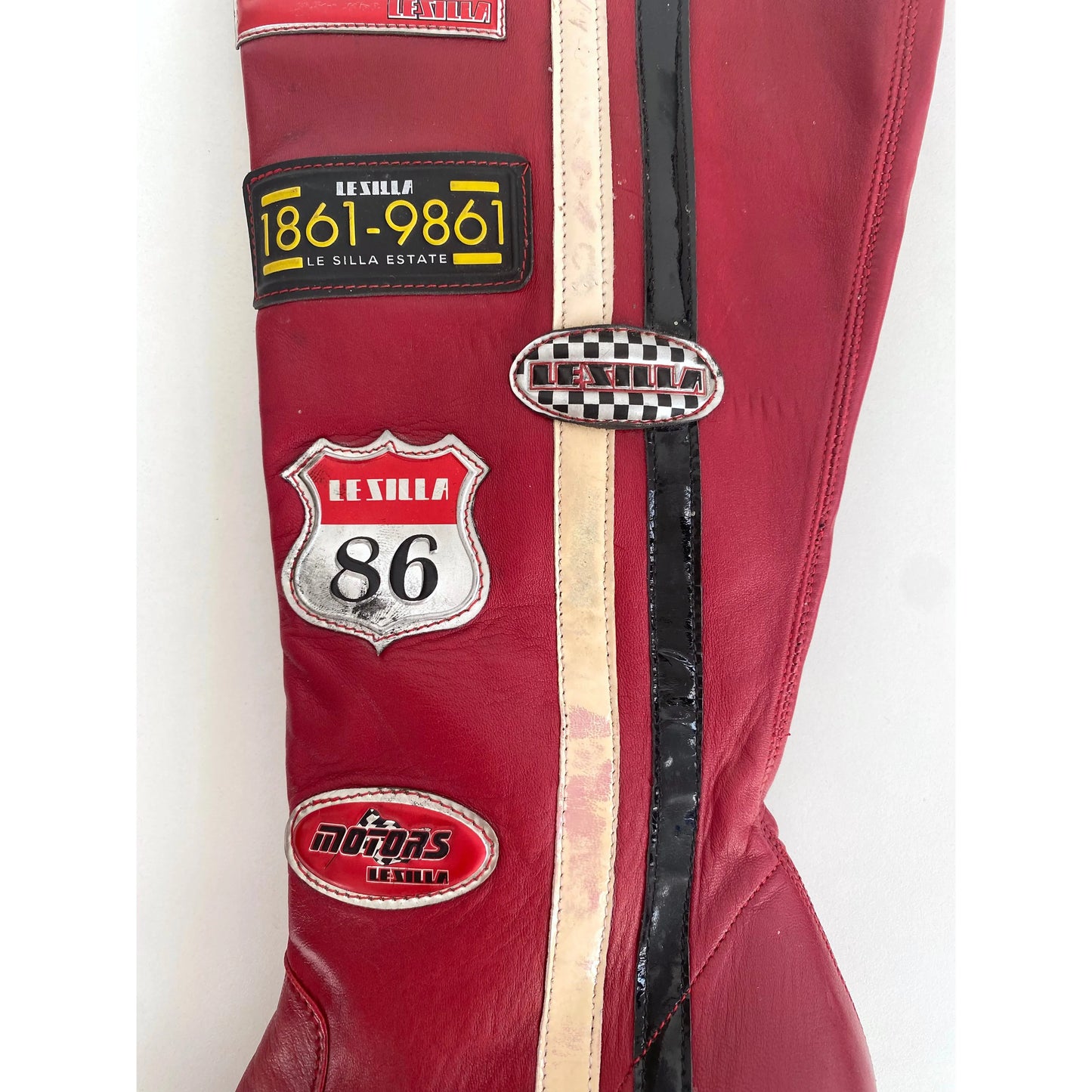 Le Silla Vintage Moto-Boots in Red (EU 39)