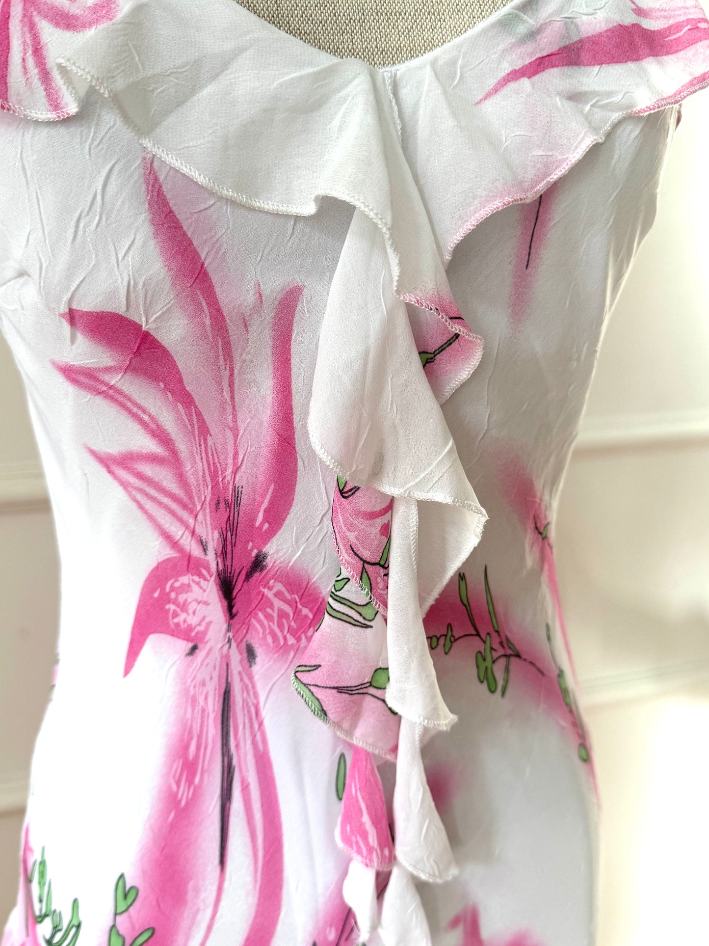 Vintage Y2K Orchid Ruffled Dress (FR 36 / S / US 4)