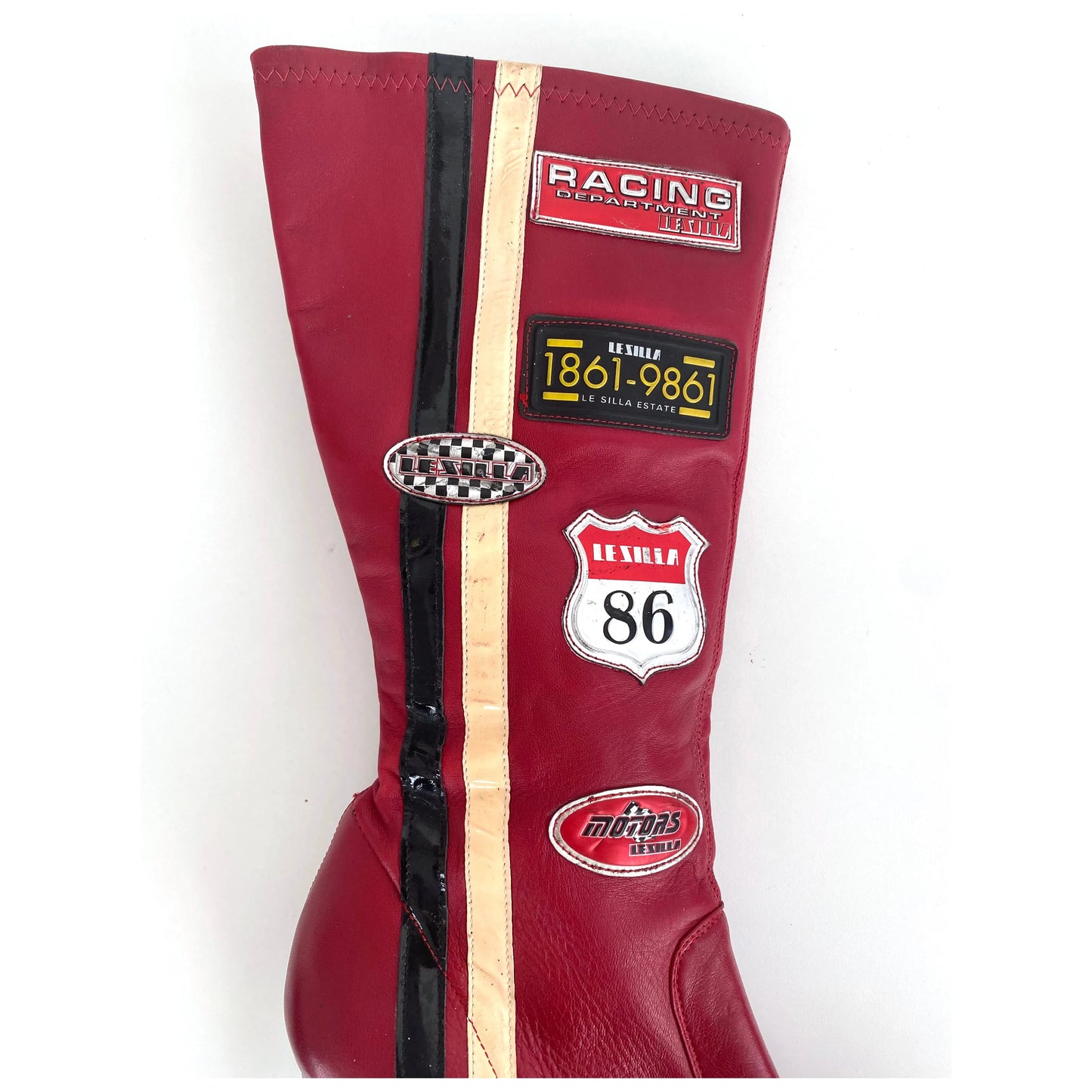 Le Silla Vintage Moto-Boots in Red (EU 39)