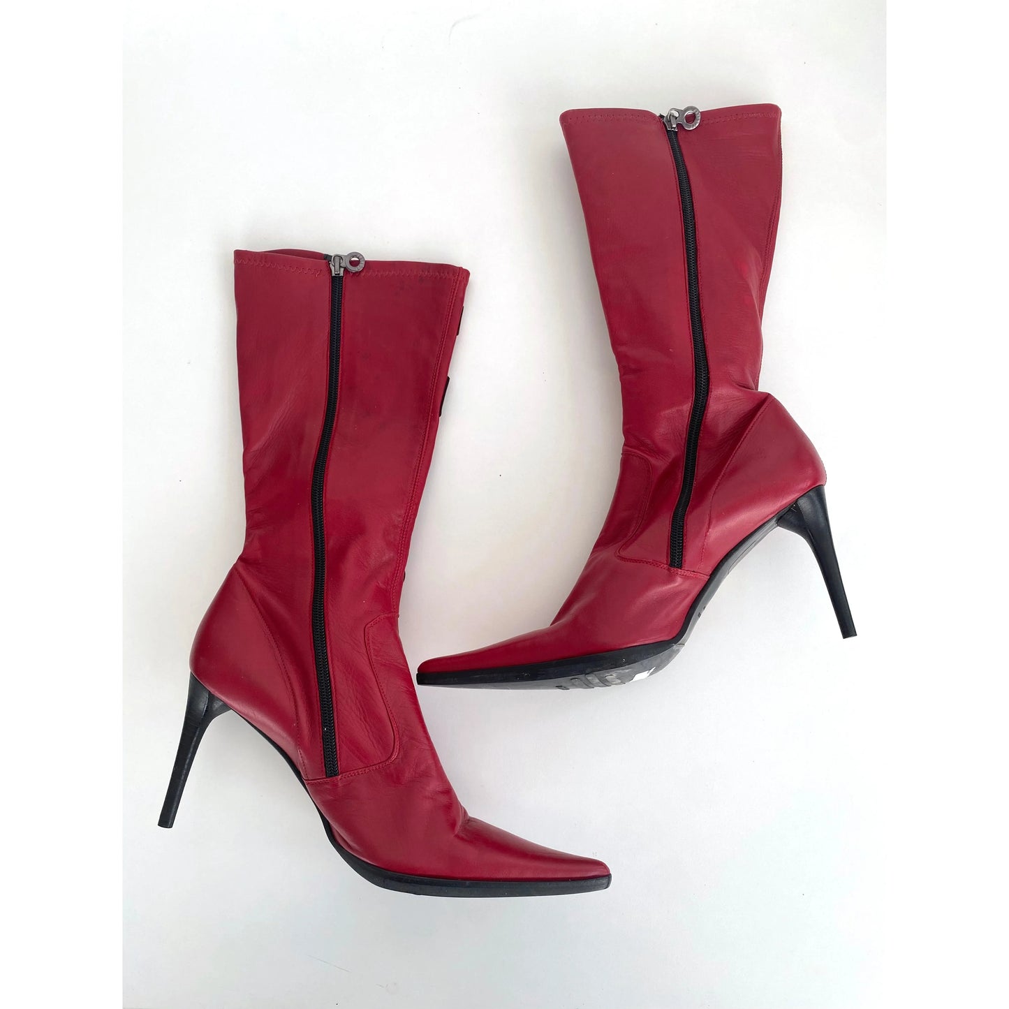 Le Silla Vintage Moto-Boots in Red (EU 39)