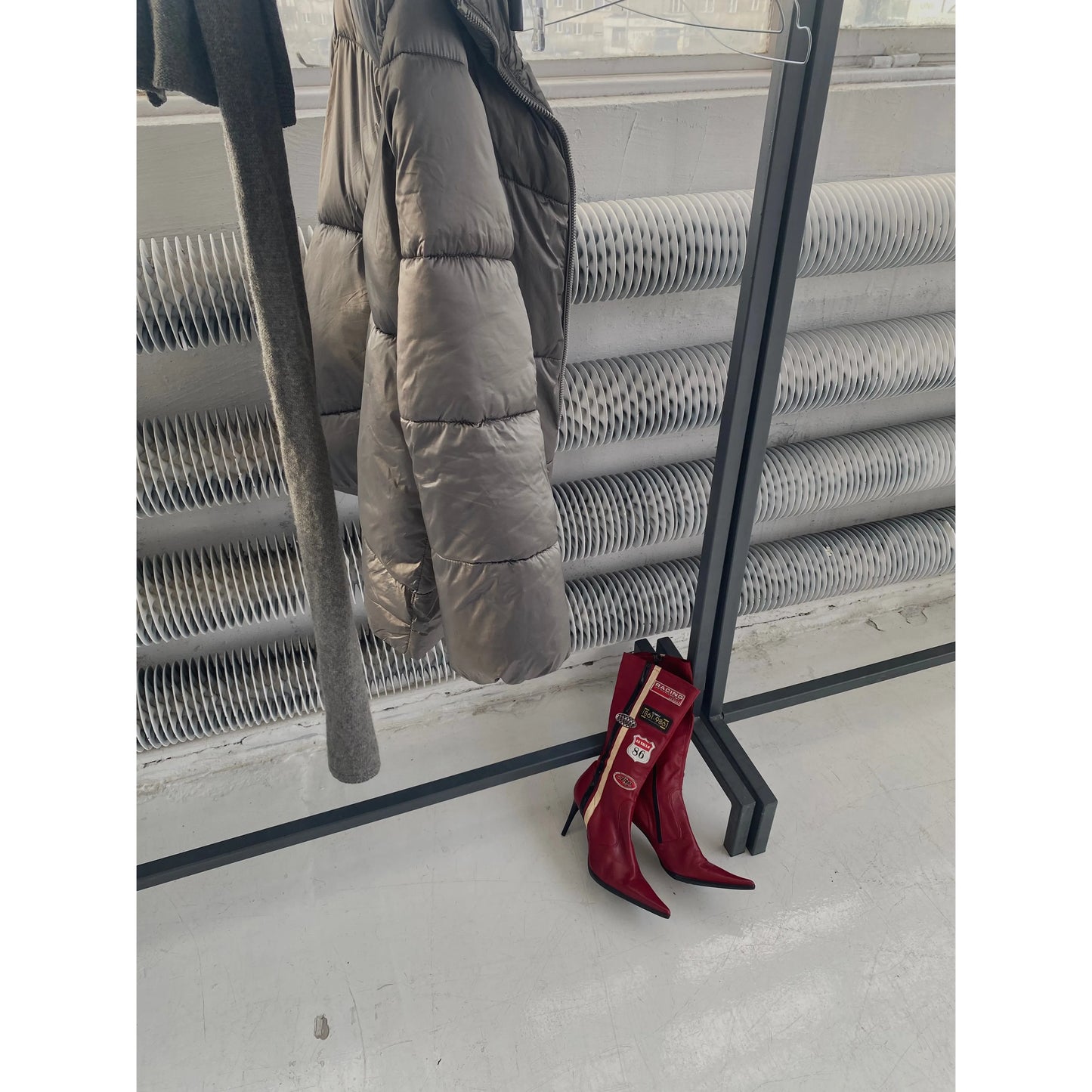 Le Silla Vintage Moto-Boots in Red (EU 39)