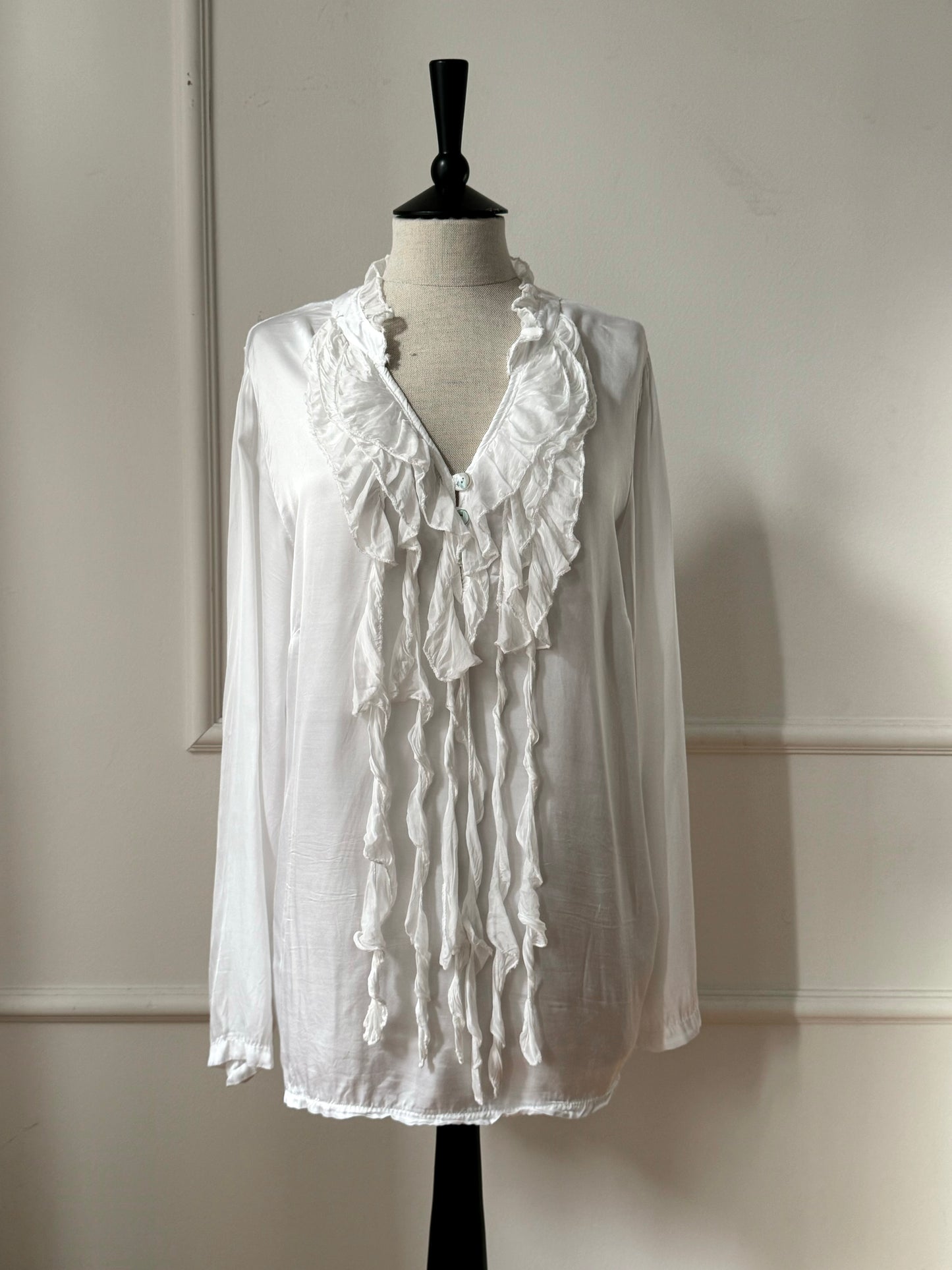 Vintage Italian Silk Blouse (M)