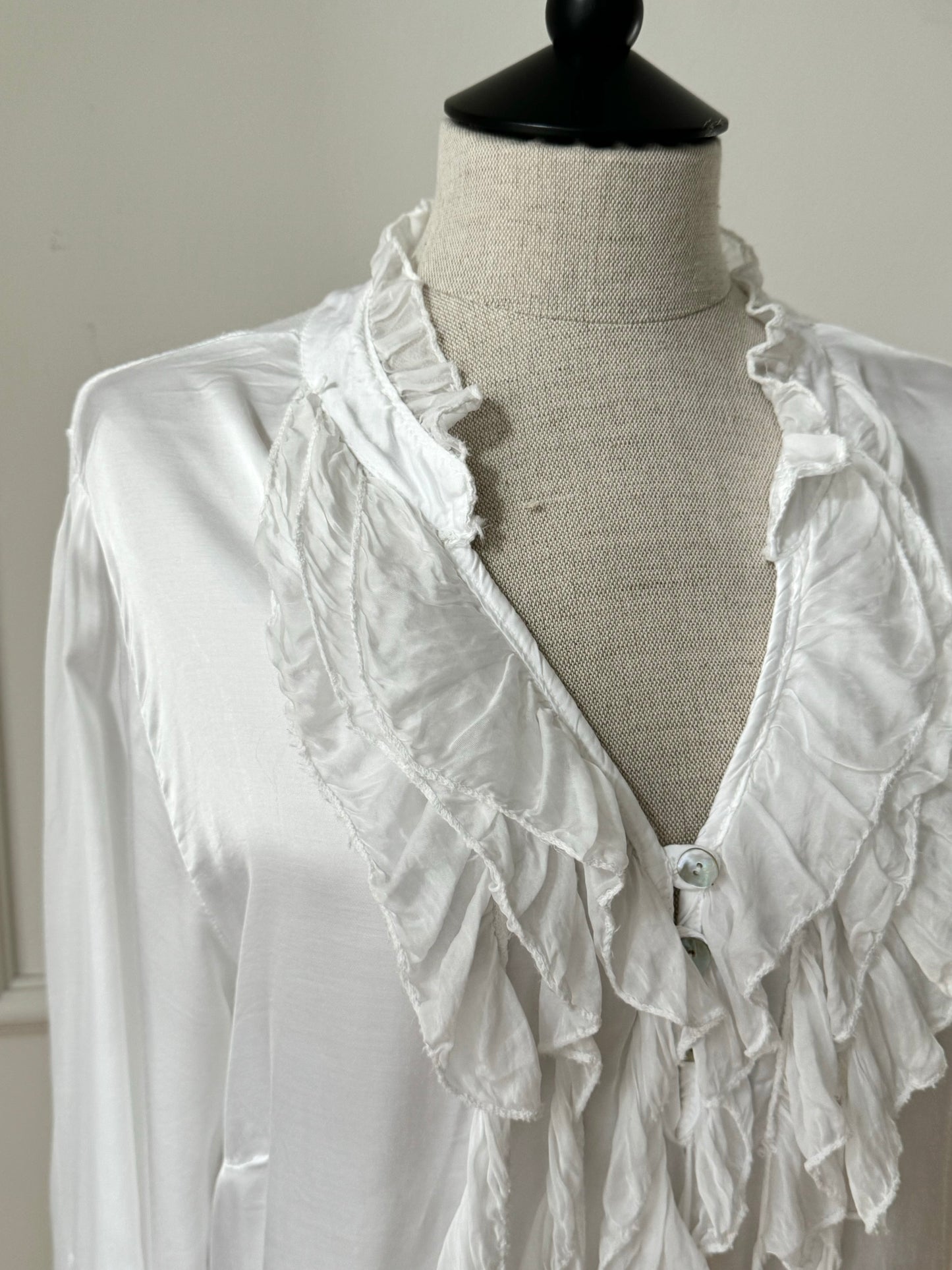 Vintage Italian Silk Blouse (M)