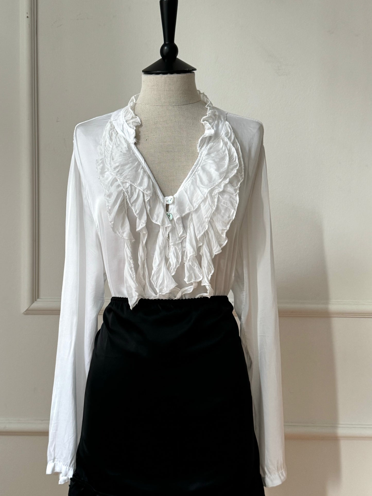 Vintage Italian Silk Blouse (M)