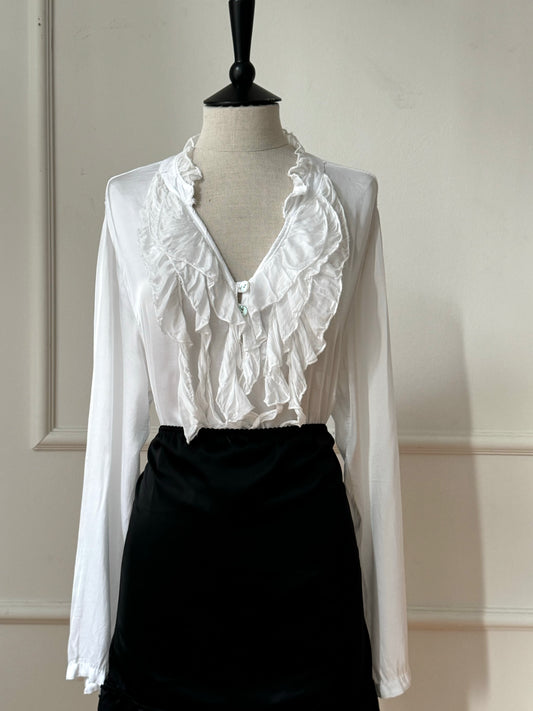 Vintage Italian Silk Blouse (M)