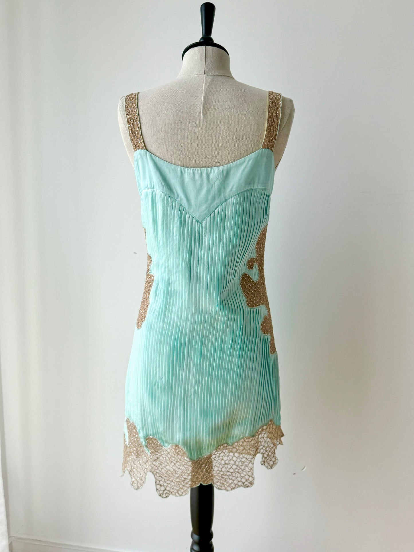 RUNWAY Blumarine Silk Mermaid Dress In Blue (IT 40 / S)