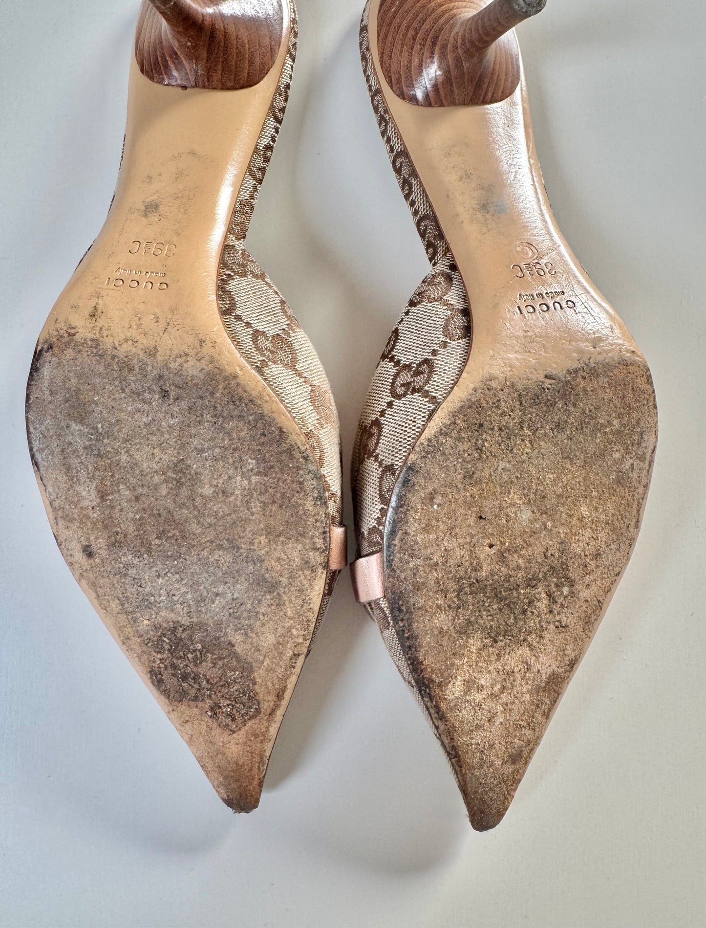 ICONIC Gucci by Tom Ford Monogram Horsebit Pink Mules (EU 39,5)