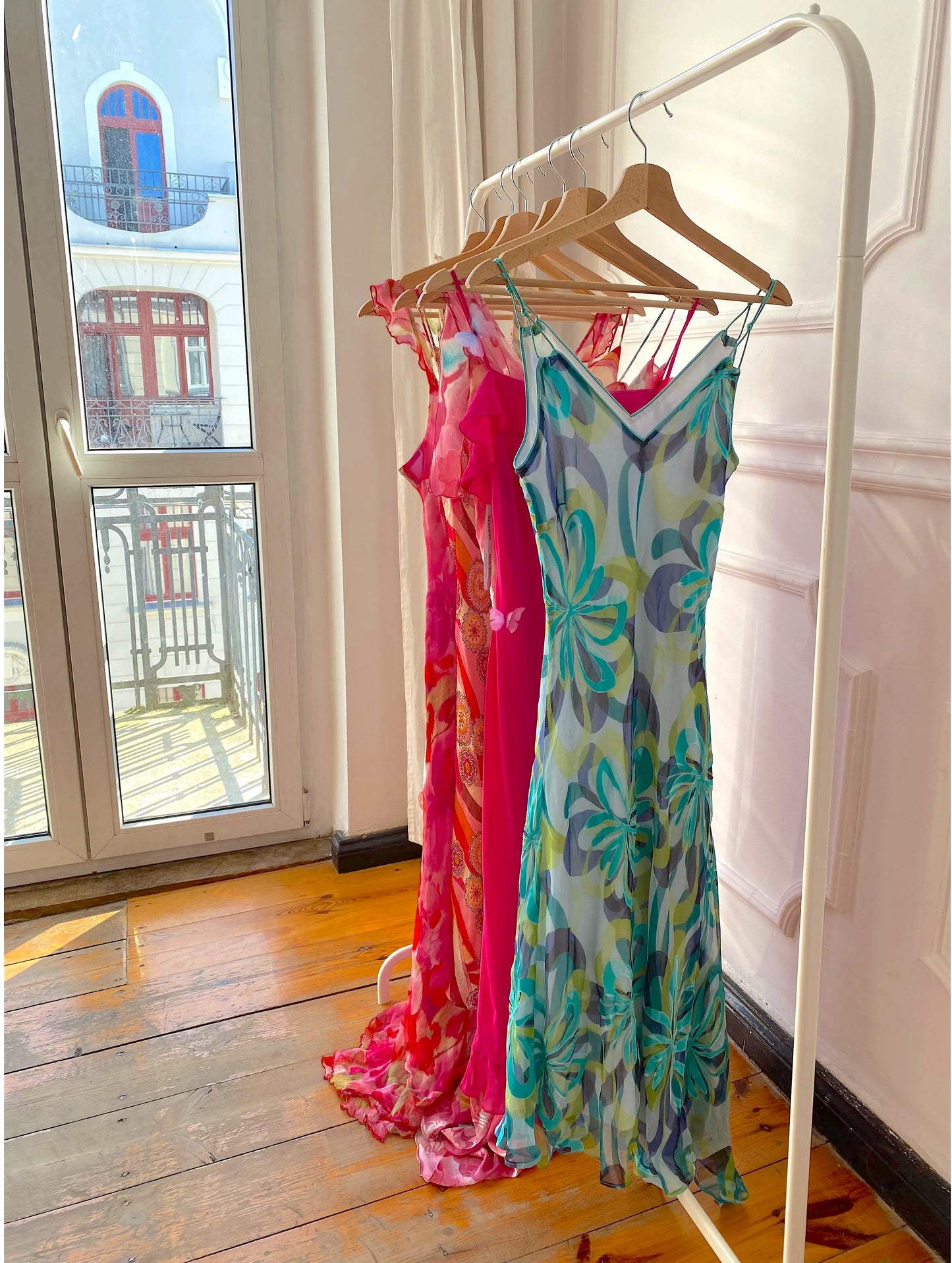 Silk Vintage Blue Dress (UK 8 / IT 40 / S / US 4)